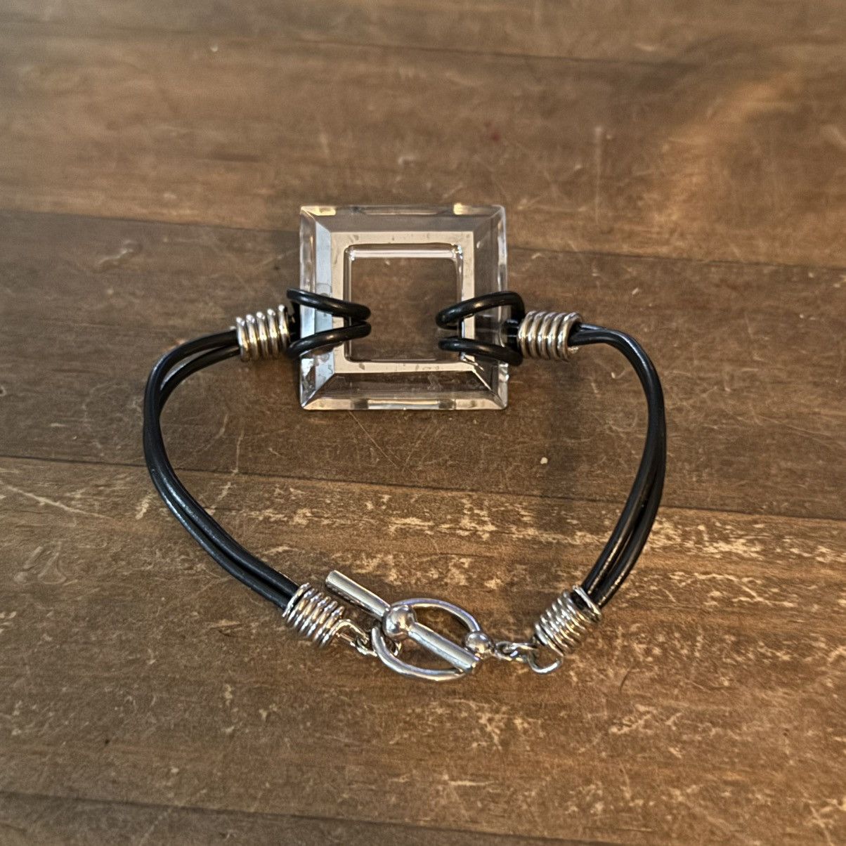 Other Clear square glass cord bracelet Size ONE SIZE - 2 Thumbnail