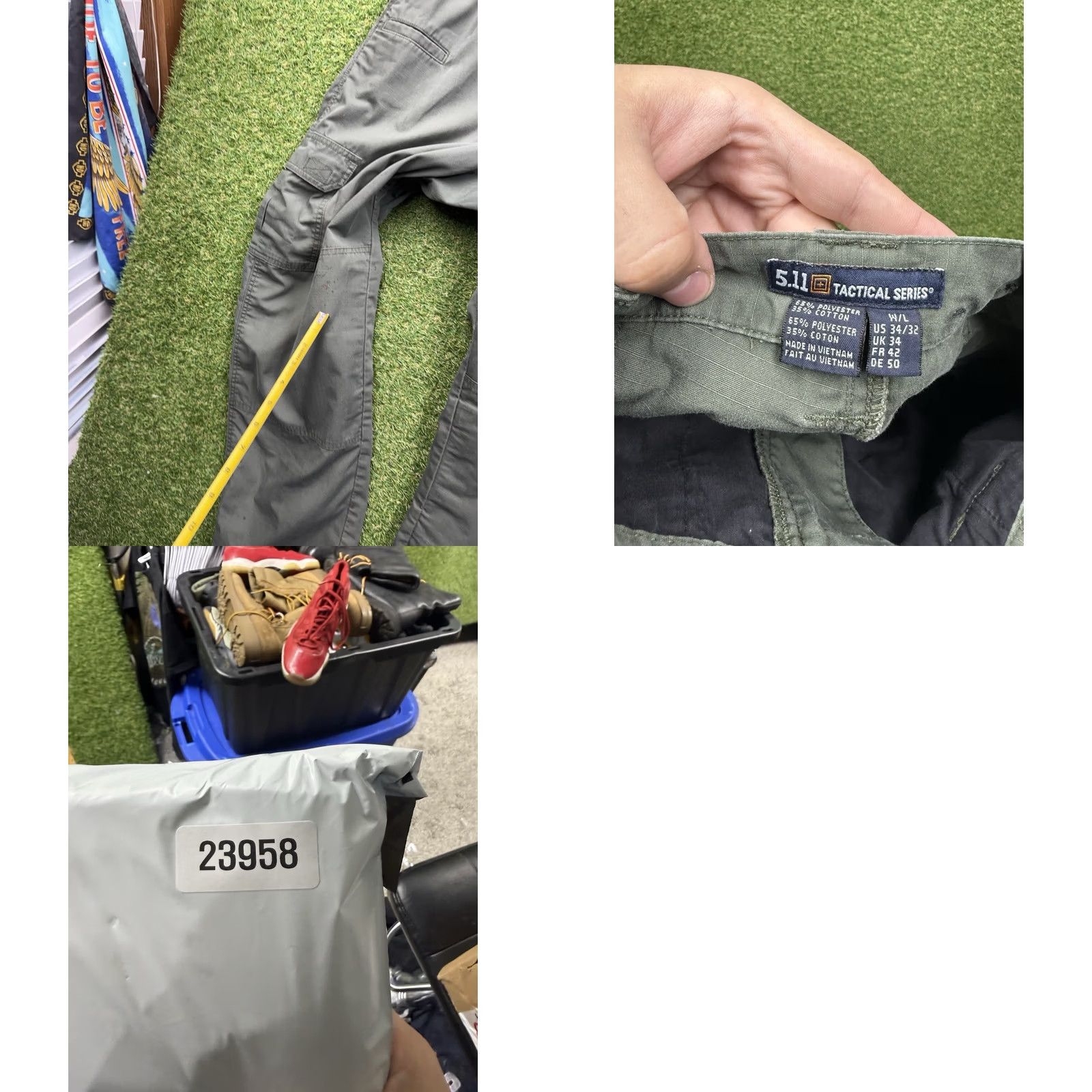 Vintage 5.11 Tactical Pants Mens 34x32 Green Cargo Straight Workwear EMS EMT Utility Pants Size US 34 / EU 50 - 8 Thumbnail