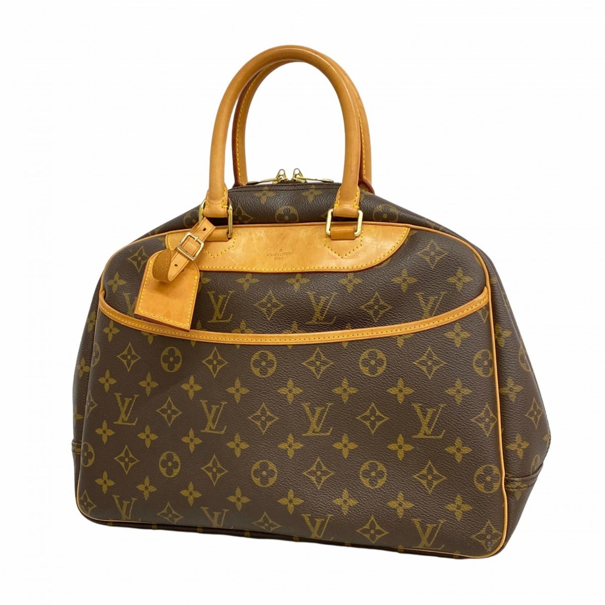 Louis Vuitton Monogram Deauville Handbag M47270 Brown Women's