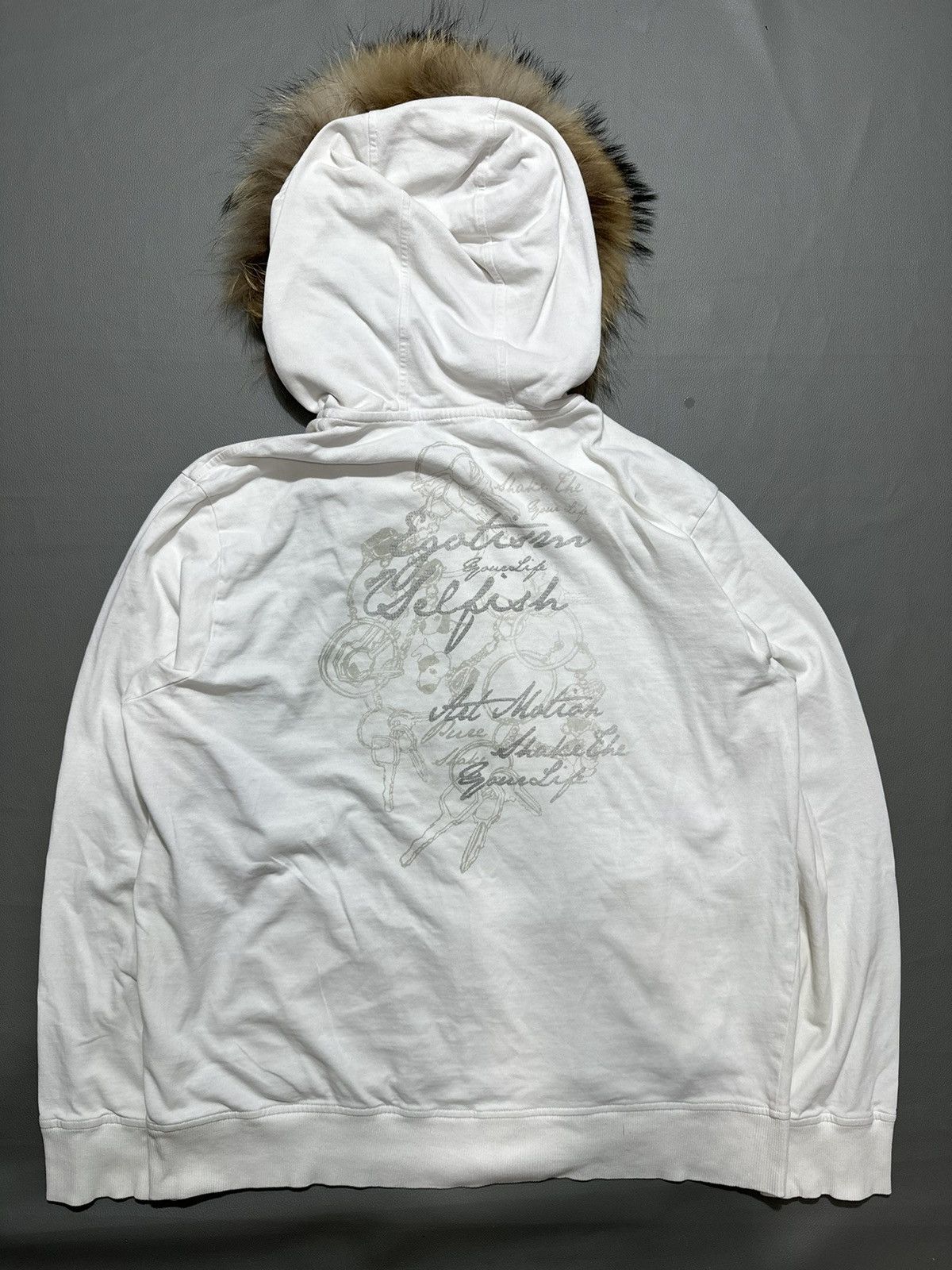 Beauty Beast VINTAGE CRAZY Y2K POEM JAPAN FUR ZIP HOODIE LGB STYLE Size US L / EU 52-54 / 3 - 2 Thumbnail