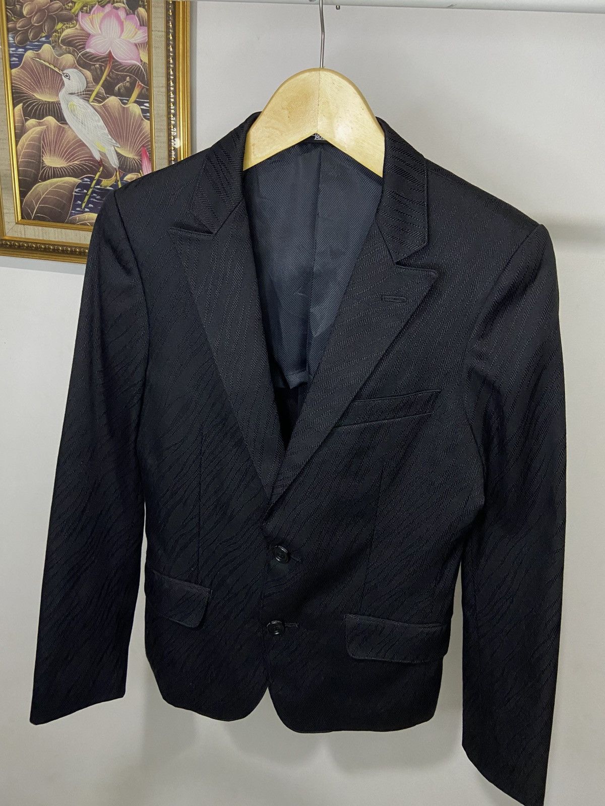 Tornado Mart 🔥 RARE 🔥Tornado Mart Japan Pattern Single Breasted Blazer Size 38S - 4 Thumbnail