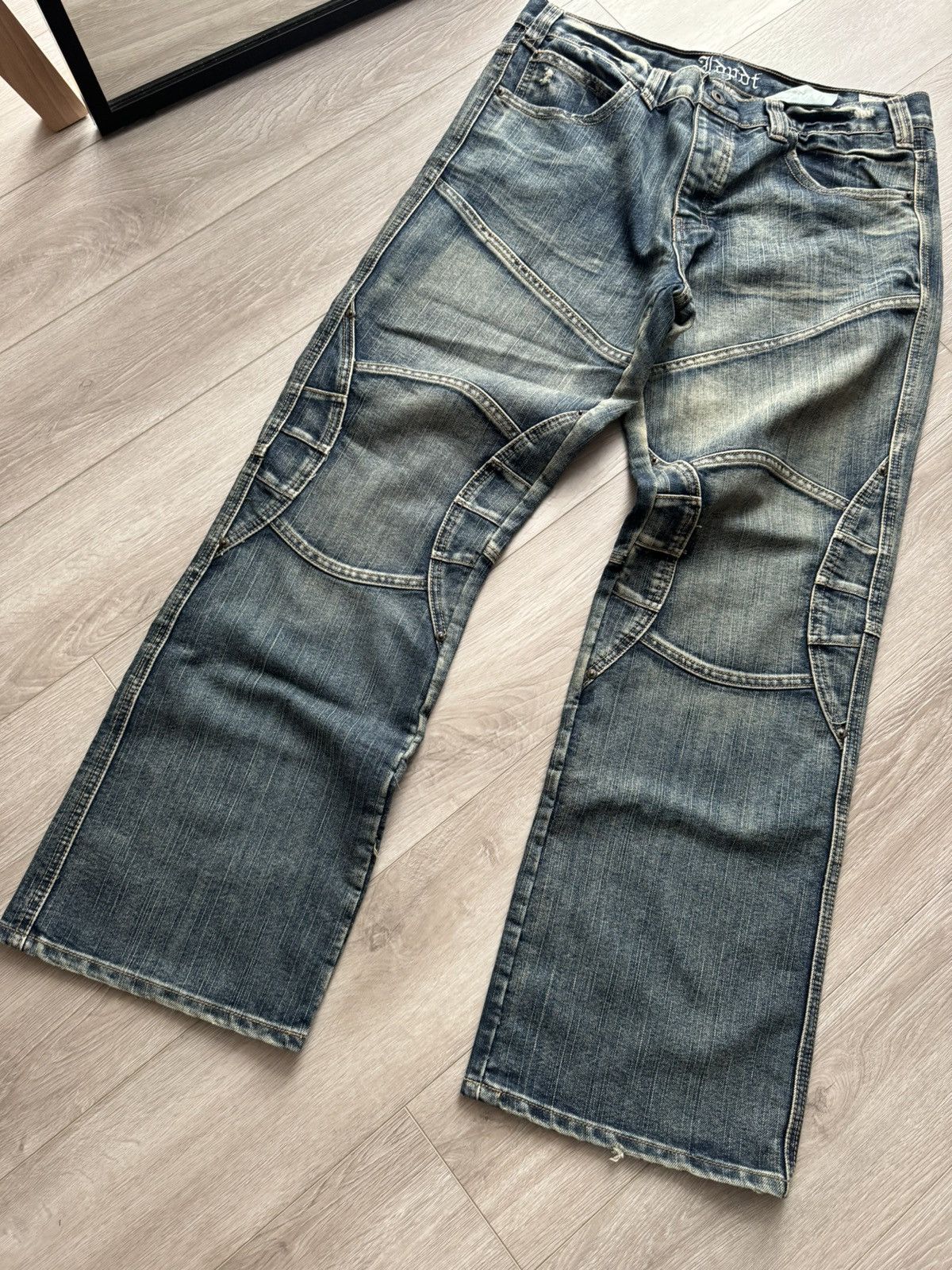 Vintage × Wrangler Crazy Vintage Y2K/2000s Baggy Grunge Skater Denim Jeans Size US 36 / EU 52 - 5 Thumbnail
