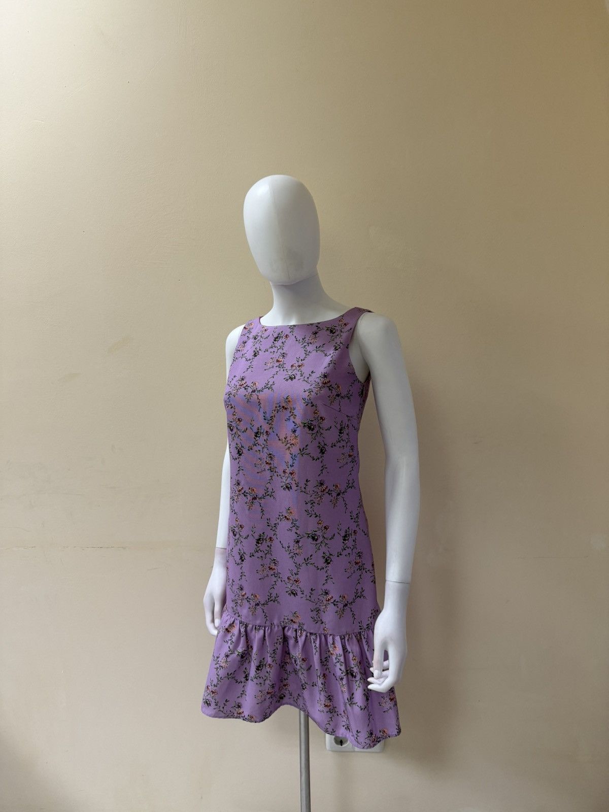 Blumarine Blugirl Blumarine Purple Sleeveless Floral Mini Dress Size XS / US 0-2 / IT 36-38 - 5 Thumbnail