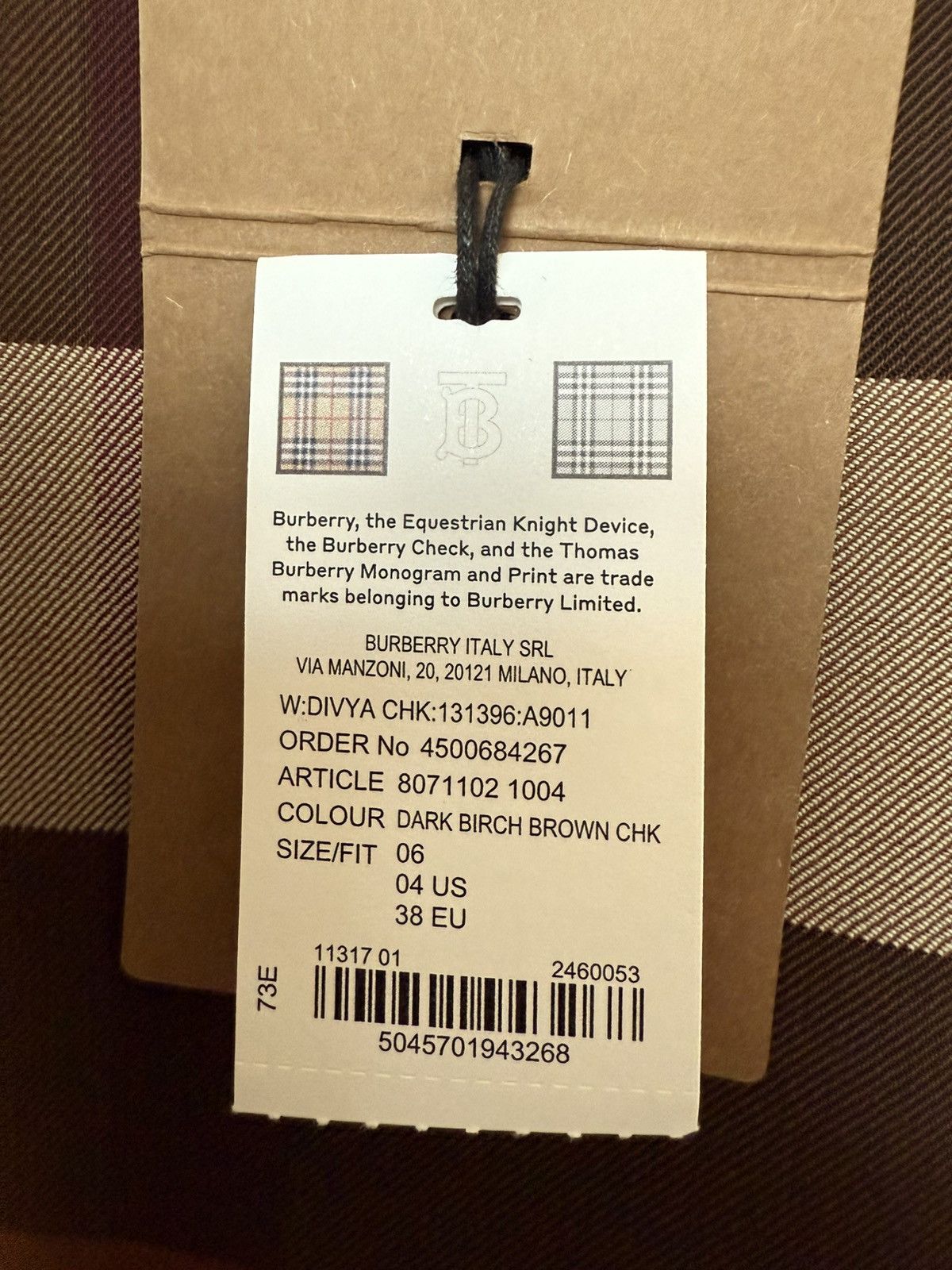 Burberry Burberry Wool Wide-Leg Check Trousers Size 27" / US 4 / IT 40 - 8 Thumbnail
