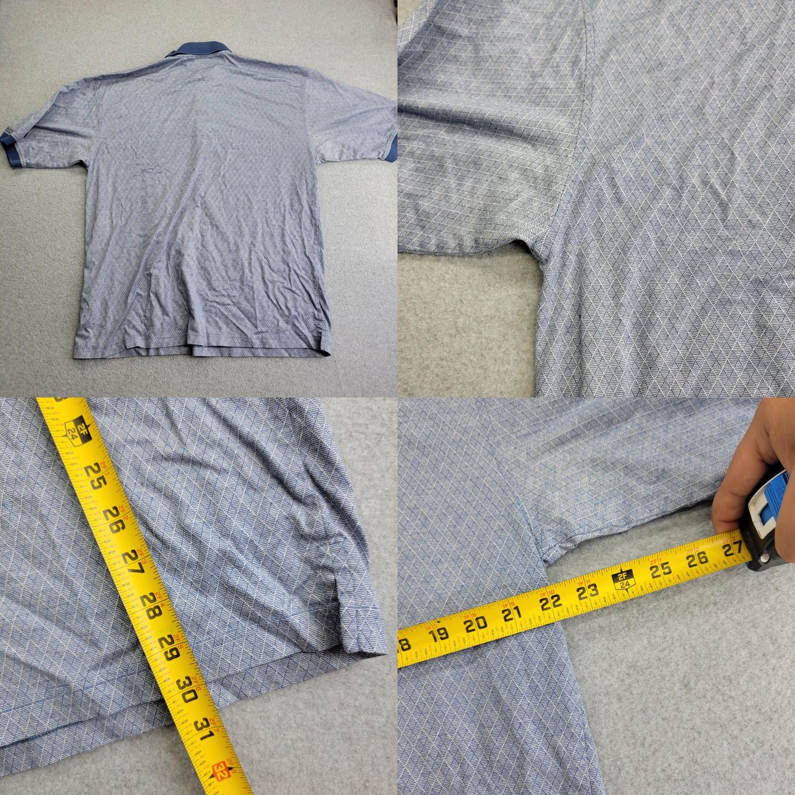 Tommy Hilfiger Tommy Hilfiger Golf Polo Shirt Mens 2XL Blue Mercerized Cotton Diamond Crest Size US XXL / EU 58 / 5 - 8 Thumbnail