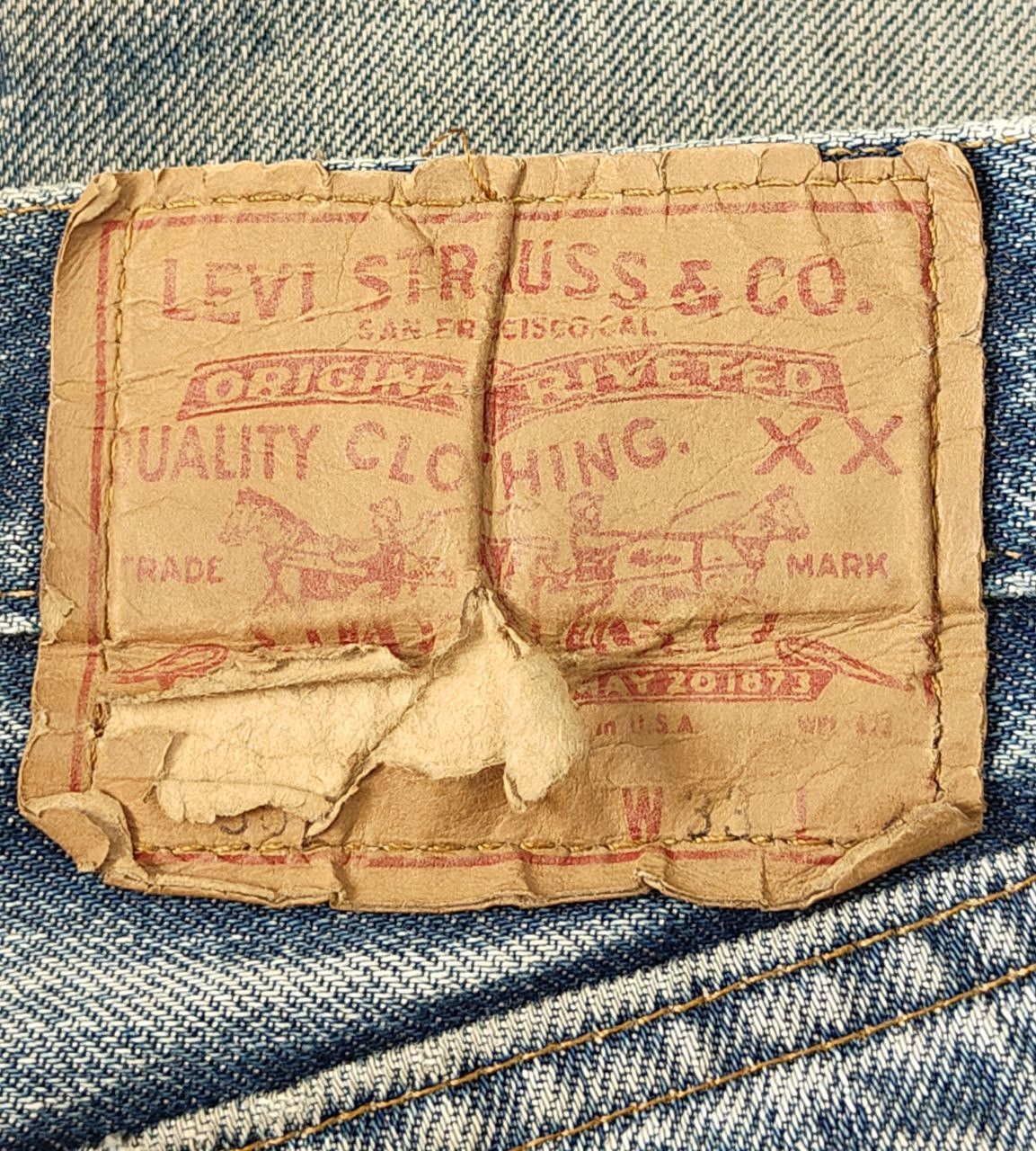 Levi's 60's Vtg Levis 501 Button No6 Selvedge Redline Size US 31 - 12 Thumbnail