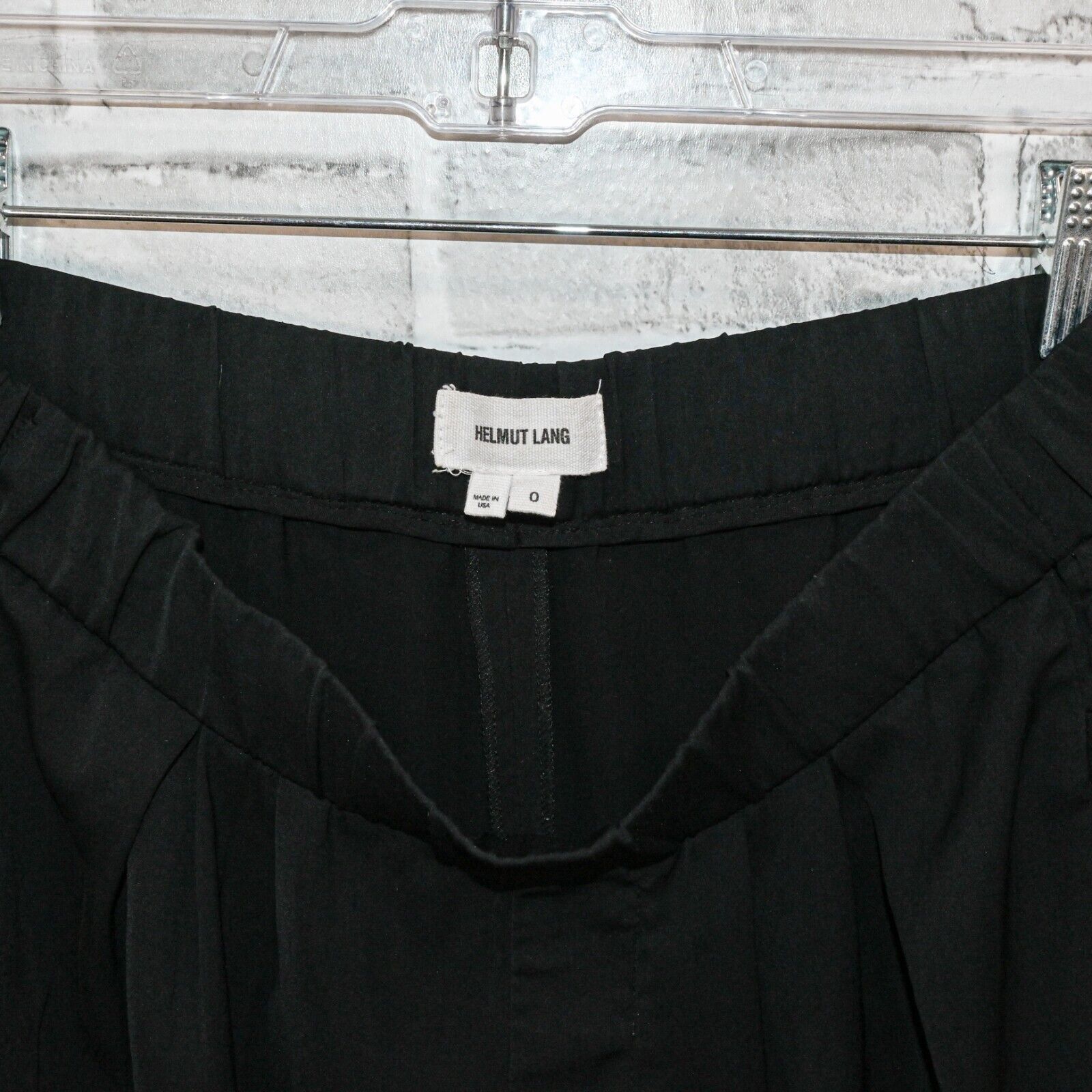 Helmut Lang Helmut Lang black Pleated pull up Pants belt loop ankles Size 25" / US 0 / IT 36 - 2 Thumbnail
