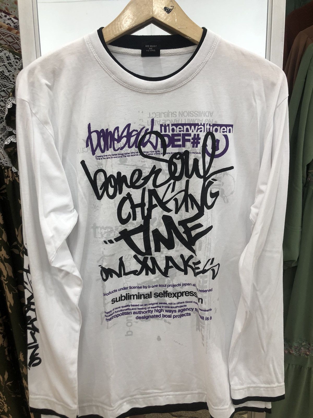 If Six Was Nine × Japanese Brand × Le Grande Bleu (L.G.B.) Y2K B One Soul Double Layer Longsleeve Size US L / EU 52-54 / 3 - 3 Thumbnail