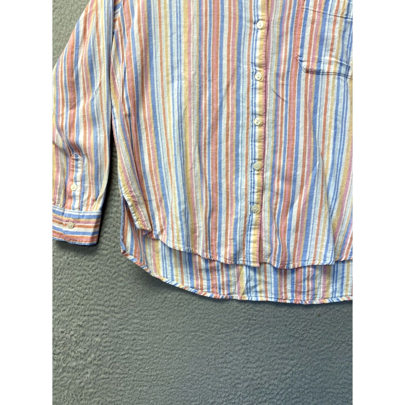Old Navy Old Navy Button Shirt Women’s M Pink Linen Boyfriend Long Sleeve /0822 Size M / US 6-8 / IT 42-44 - 2 Thumbnail
