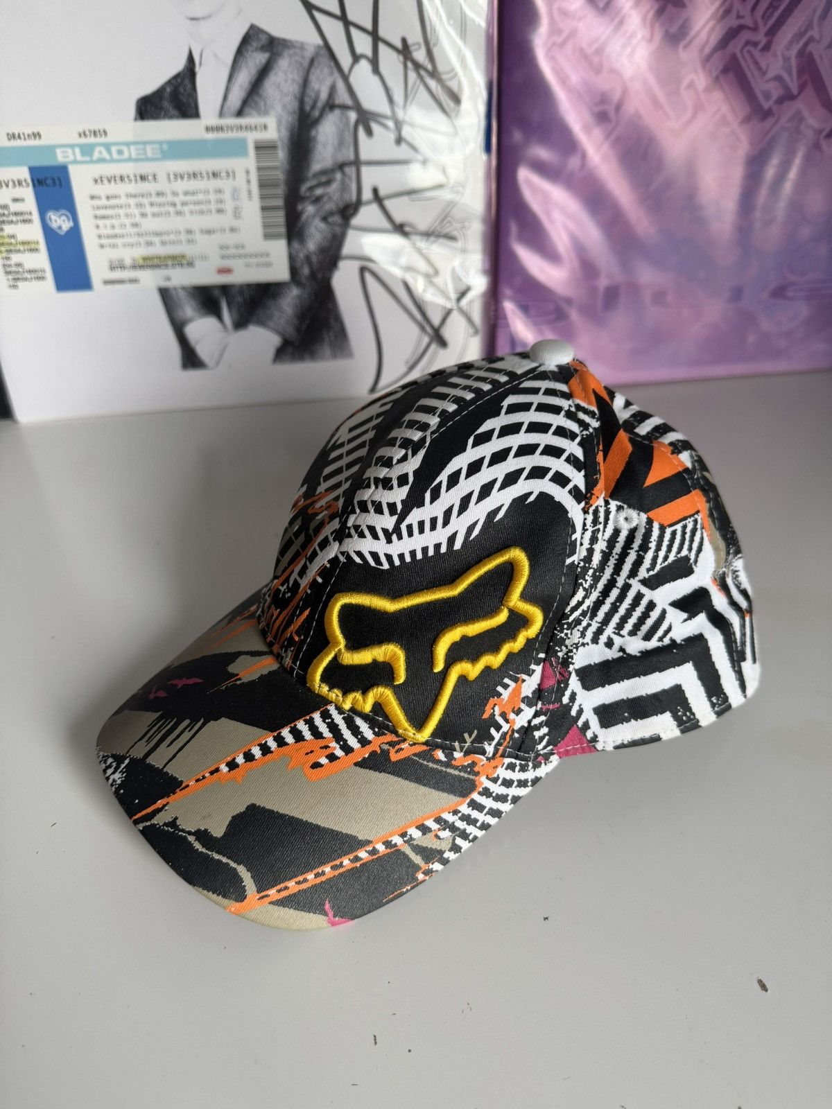 Fox Racing Rare Fox Racing All Over Print Flexfit Cap Y2K Streetwear Size ONE SIZE - 5 Thumbnail