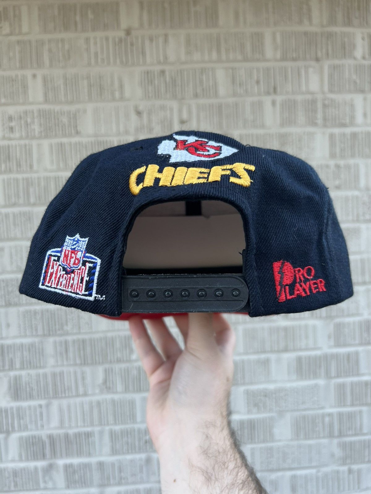 Sports Specialties Vintage 90’s Wool Kansas City Chiefs NFL SnapBack Hat Size ONE SIZE - 3 Thumbnail