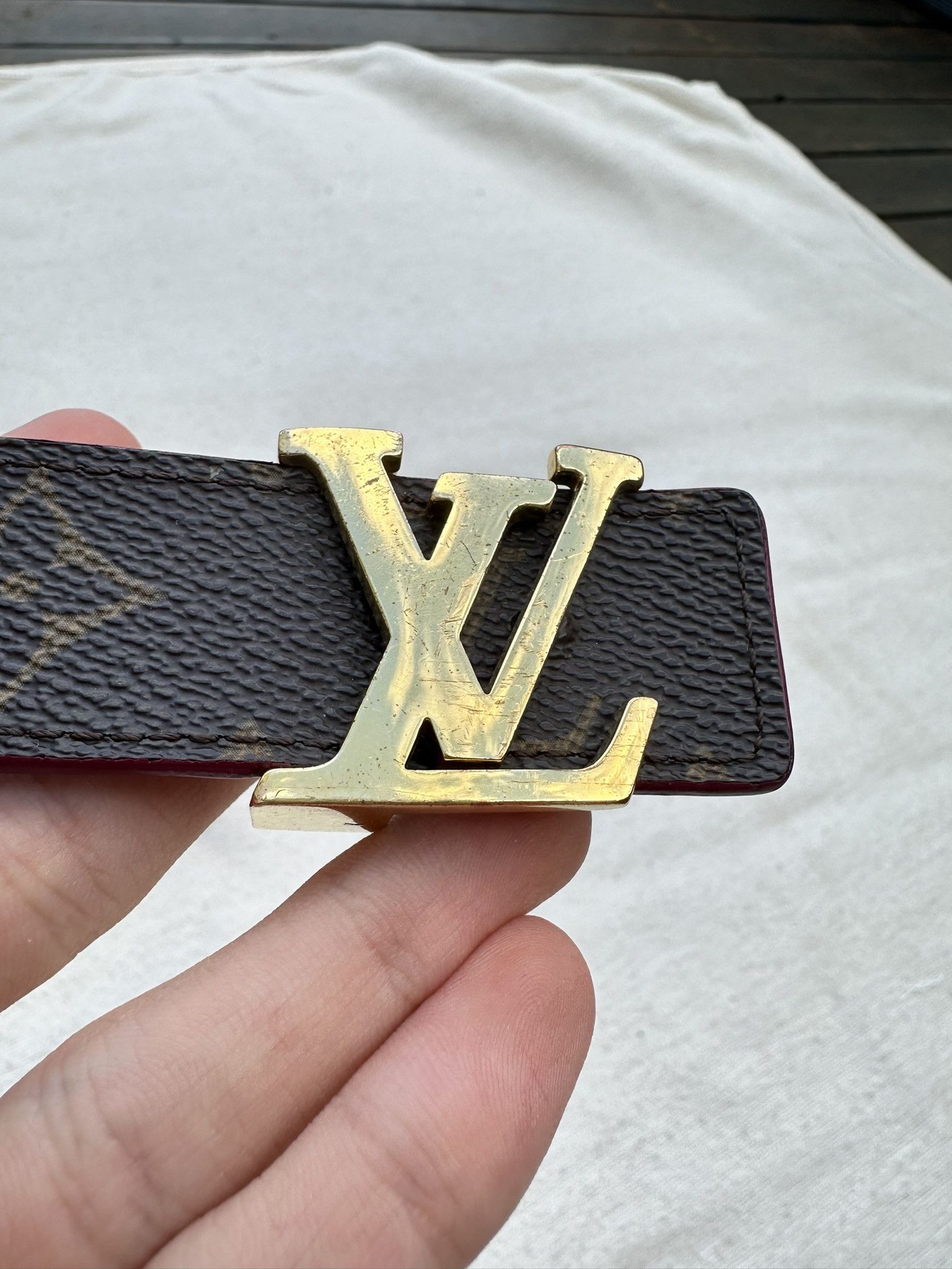 Louis Vuitton Louis Vuitton Belt Monogram Reversible Pink and Brown LV Size ONE SIZE - 3 Thumbnail