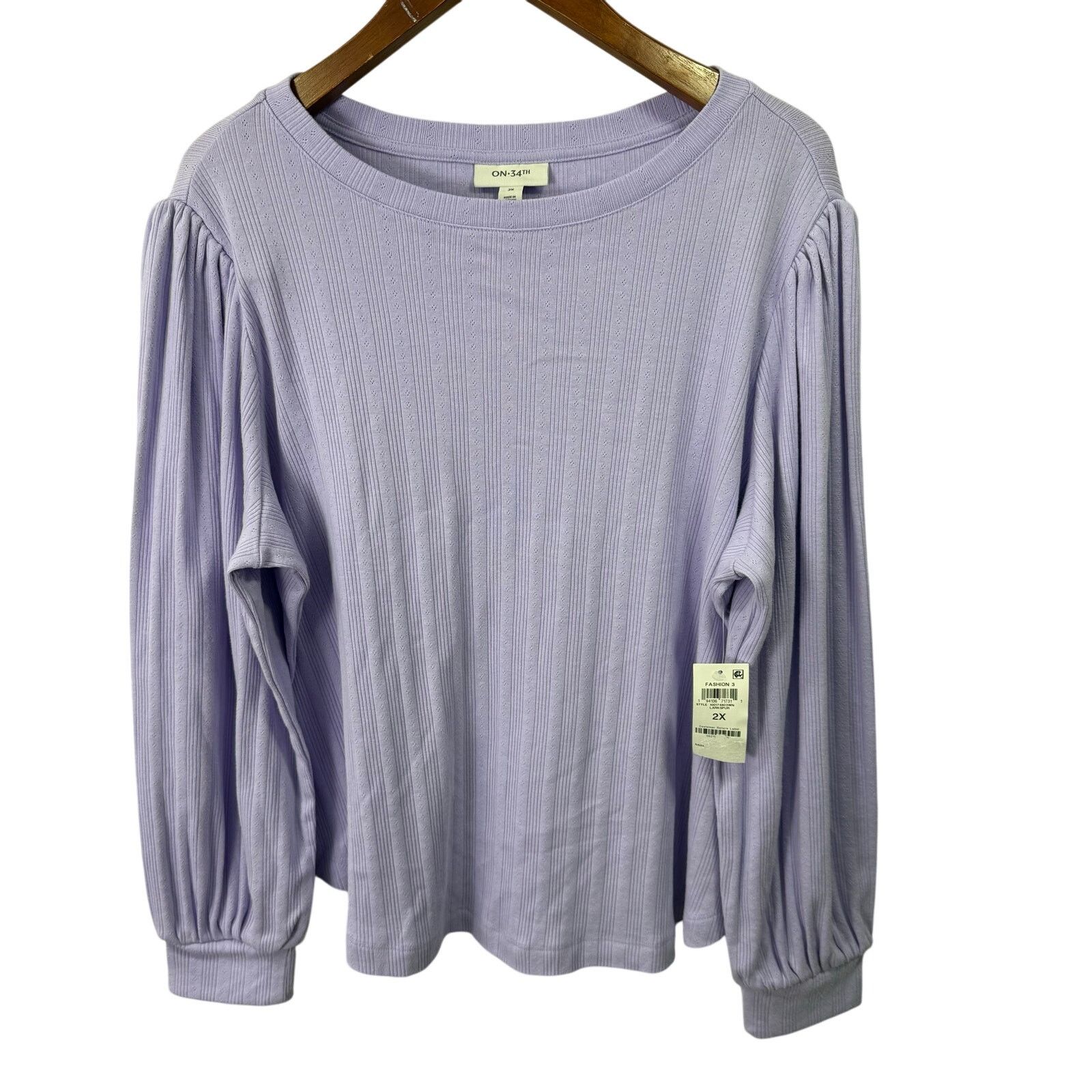 Macys On 34th Macys Women’s Plus Shirt Top sz 2X NEW #G551 Size XXL / US 16-18 / IT 52-54 - 2 Thumbnail