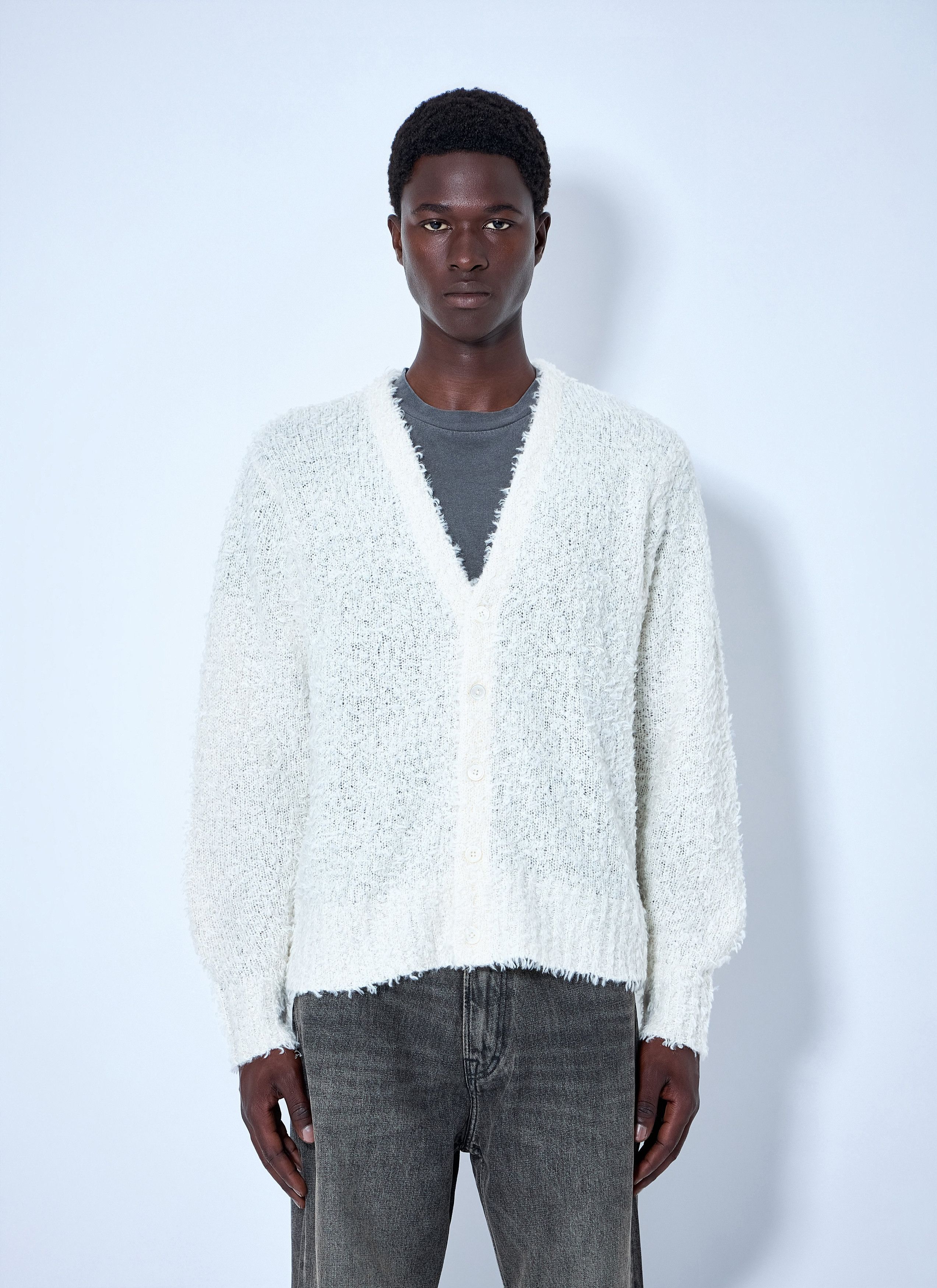 Stussy Stussy Hairy Plaid Cardigan 'White' | Grailed