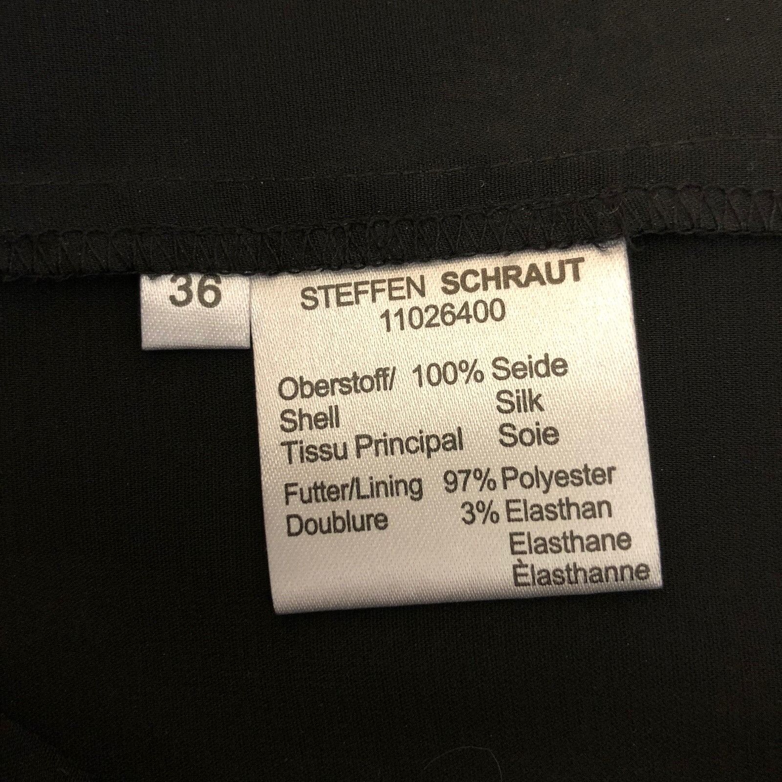 STEFFEN SCHRAUT Steffen Schraut A Line Dress Silk Chevron Striped Gray Black Size M / US 6-8 / IT 42-44 - 4 Thumbnail