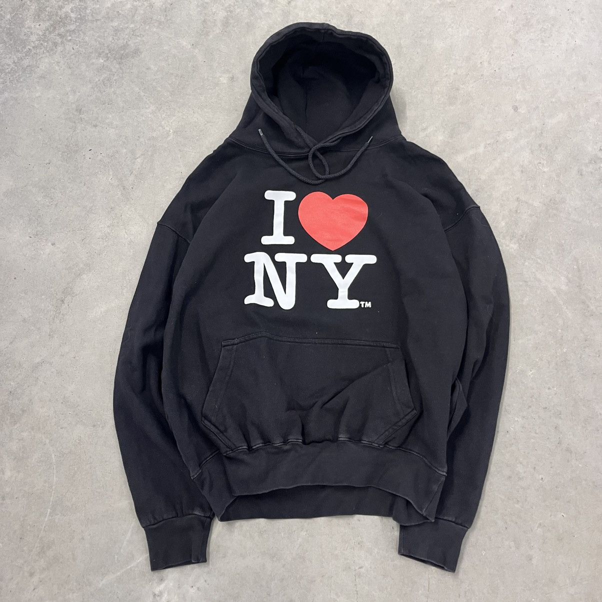 Japanese Brand × Vintage Y2K Black "I ❤️ NY" Baggy Heavy Weight Hoodie Large Emo Goth Size US L / EU 52-54 / 3 - 3 Thumbnail
