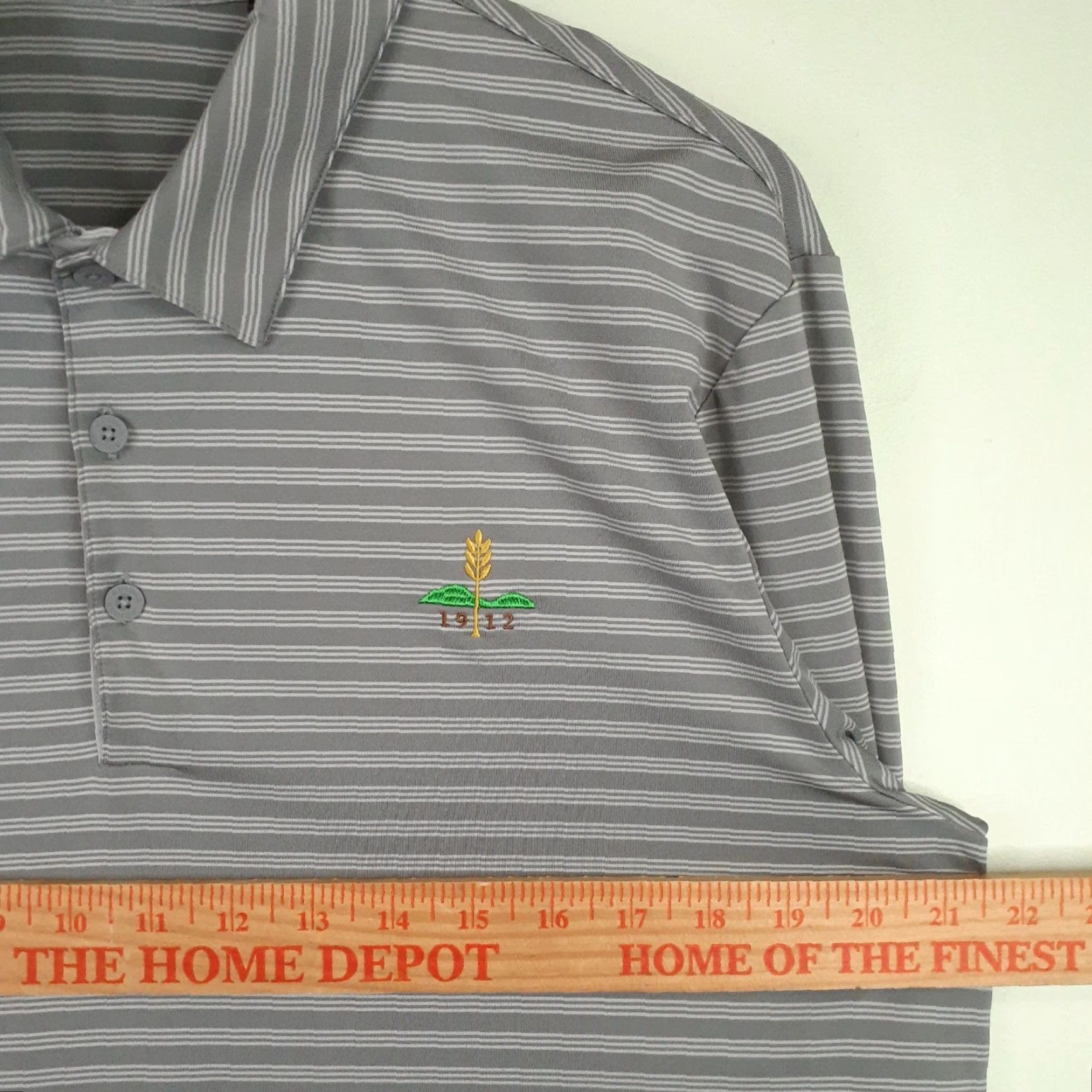 Adidas Adidas Golf Polo Shirt Short Sleeve Mens Medium Striped Gray Size US M / EU 48-50 / 2 - 7 Thumbnail