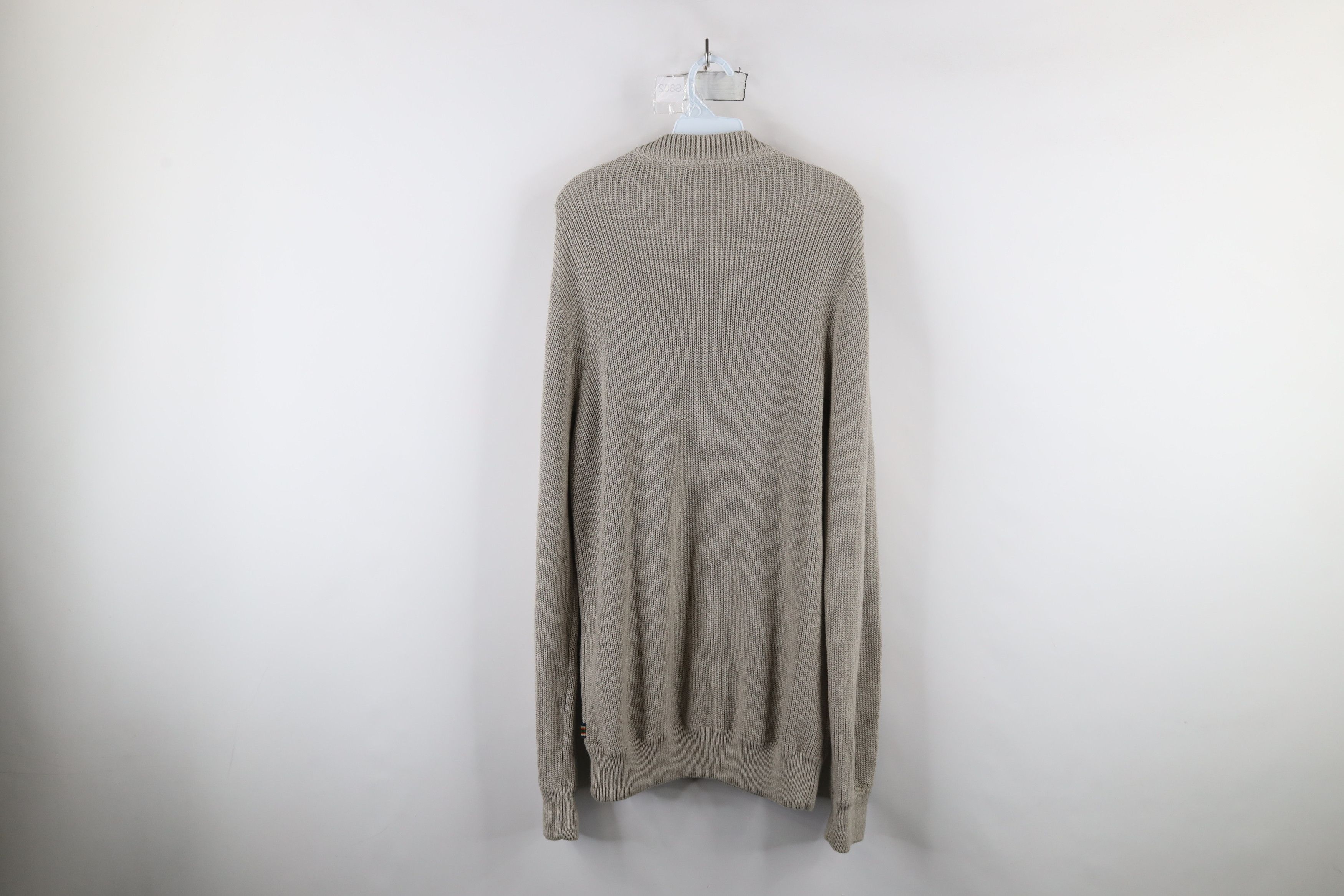 Eddie Bauer × Vintage Vintage Eddie Bauer Ribbed Knit Henley Sweater Beige Cotton Size US XL / EU 56 / 4 - 12 Thumbnail