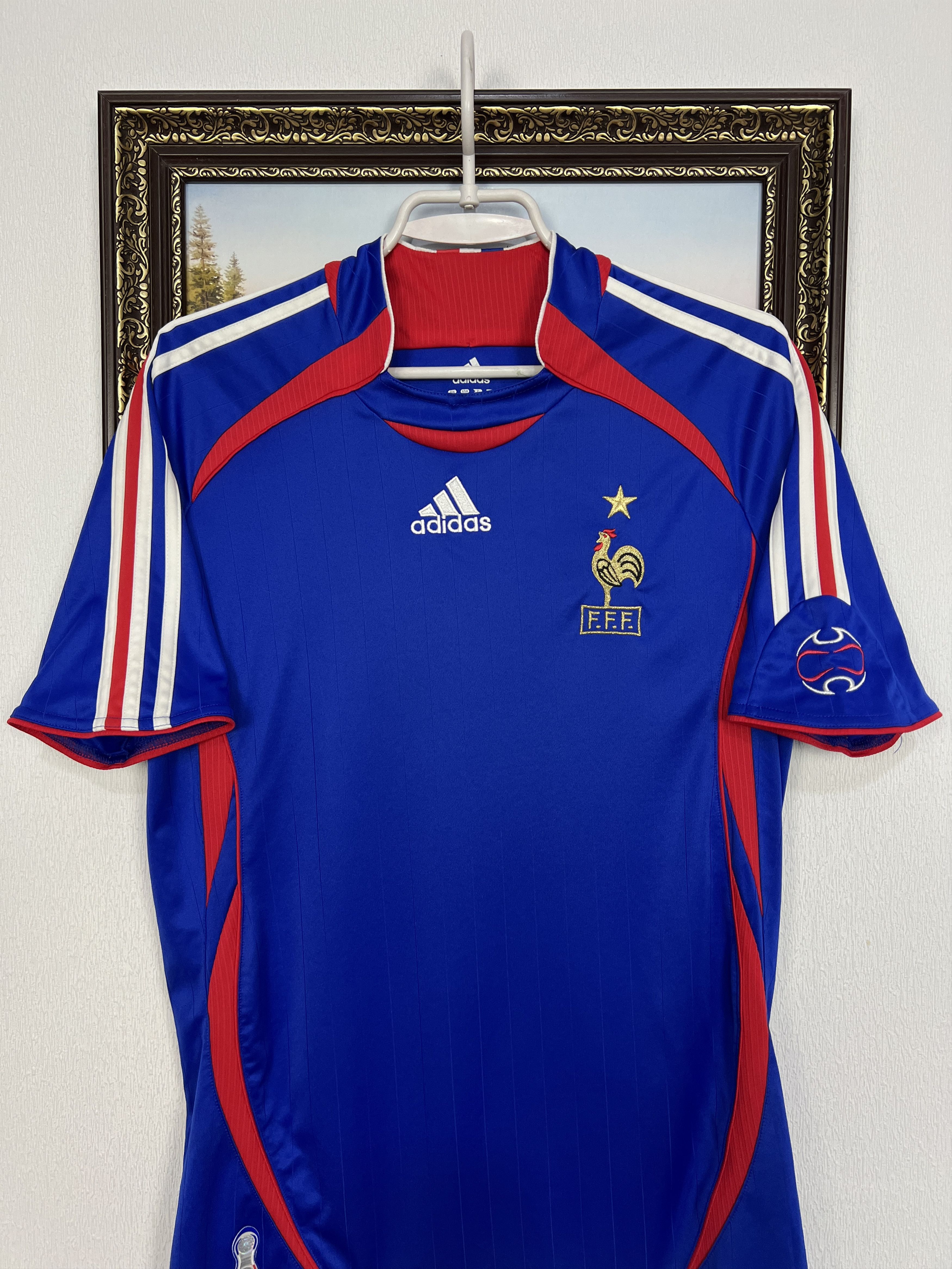 Adidas France Home football shirt 2006 Soccer Adidas Jersey Trikot Size US S / EU 44-46 / 1 - 2 Thumbnail
