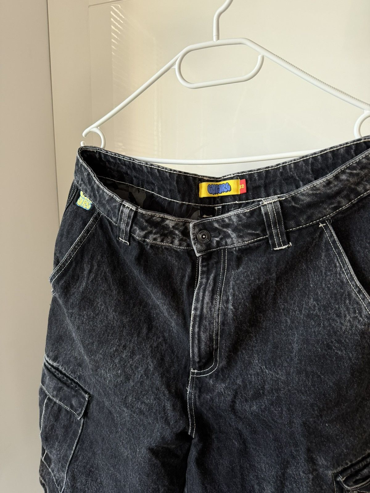 Empyre Empyre Cargo Relaxed Baggy Regular Denim Shorts Size US 32 / EU 48 - 13 Thumbnail