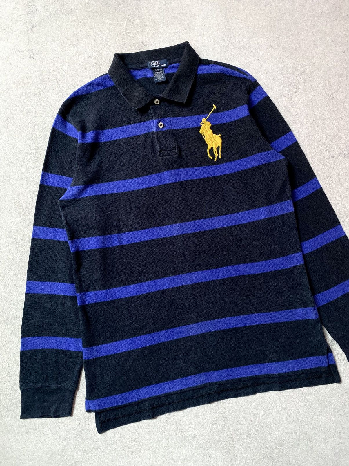 Polo Ralph Lauren Vintage Polo Ralph Lauren Stripe Rugby Polo Longsleeve Size US L / EU 52-54 / 3 - 2 Thumbnail