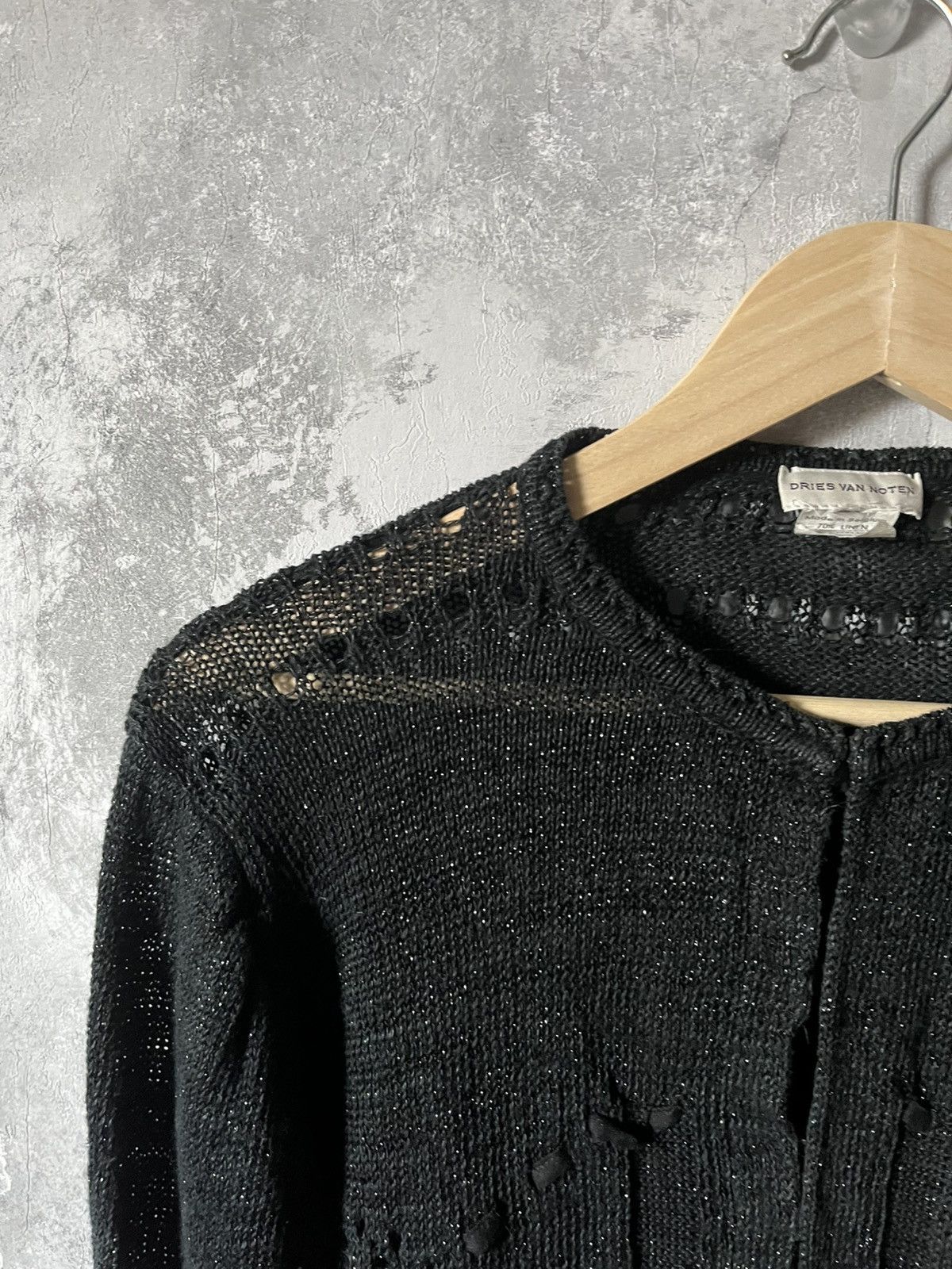 Dries Van Noten Dries Van Noten openwork sweater grey black Size S / US 4 / IT 40 - 9 Thumbnail