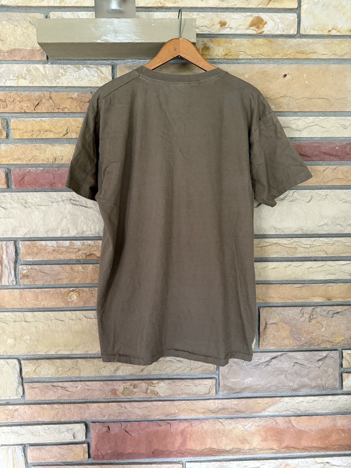 Vintage Vintage 80s US Army Military Blank Brown Tee Size US XL / EU 56 / 4 - 2 Thumbnail