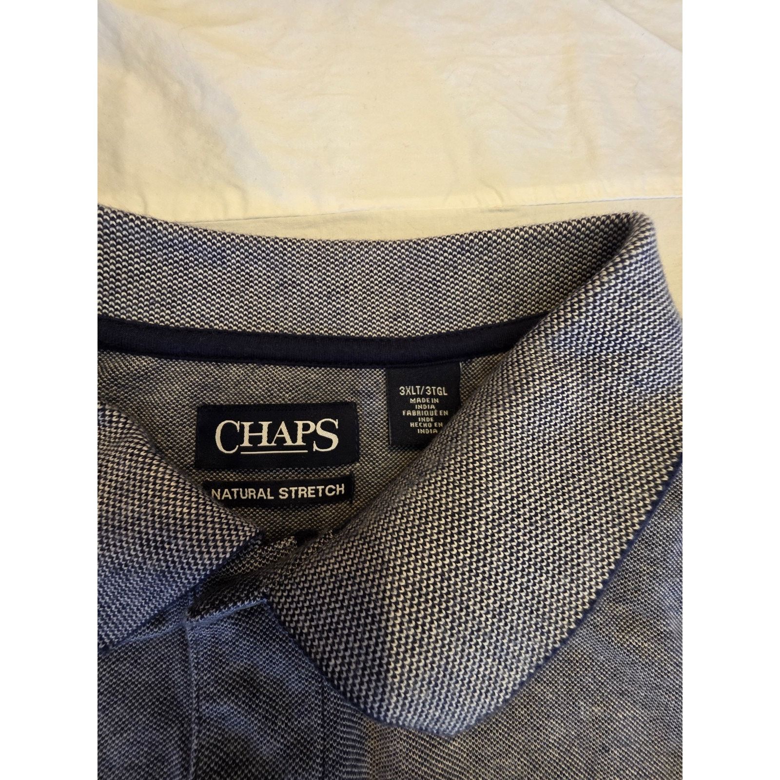 Chaps Chaps Natural Stretch Men's Blue Golf Polo Size 3XL Size US XXL / EU 58 / 5 - 3 Thumbnail