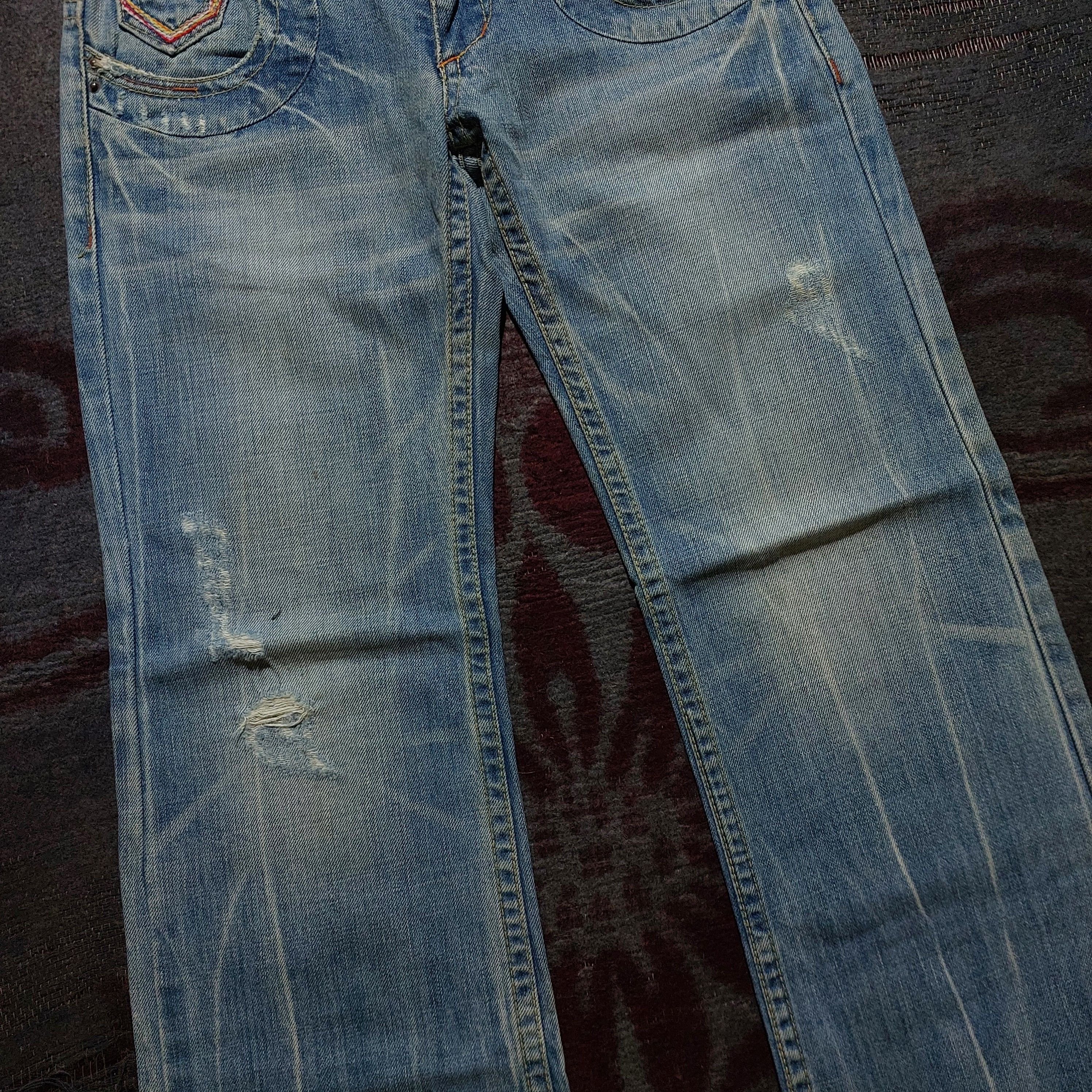 Tornado Mart Red pepper japan light blue washed flare denim Size US 28 / EU 44 - 4 Thumbnail
