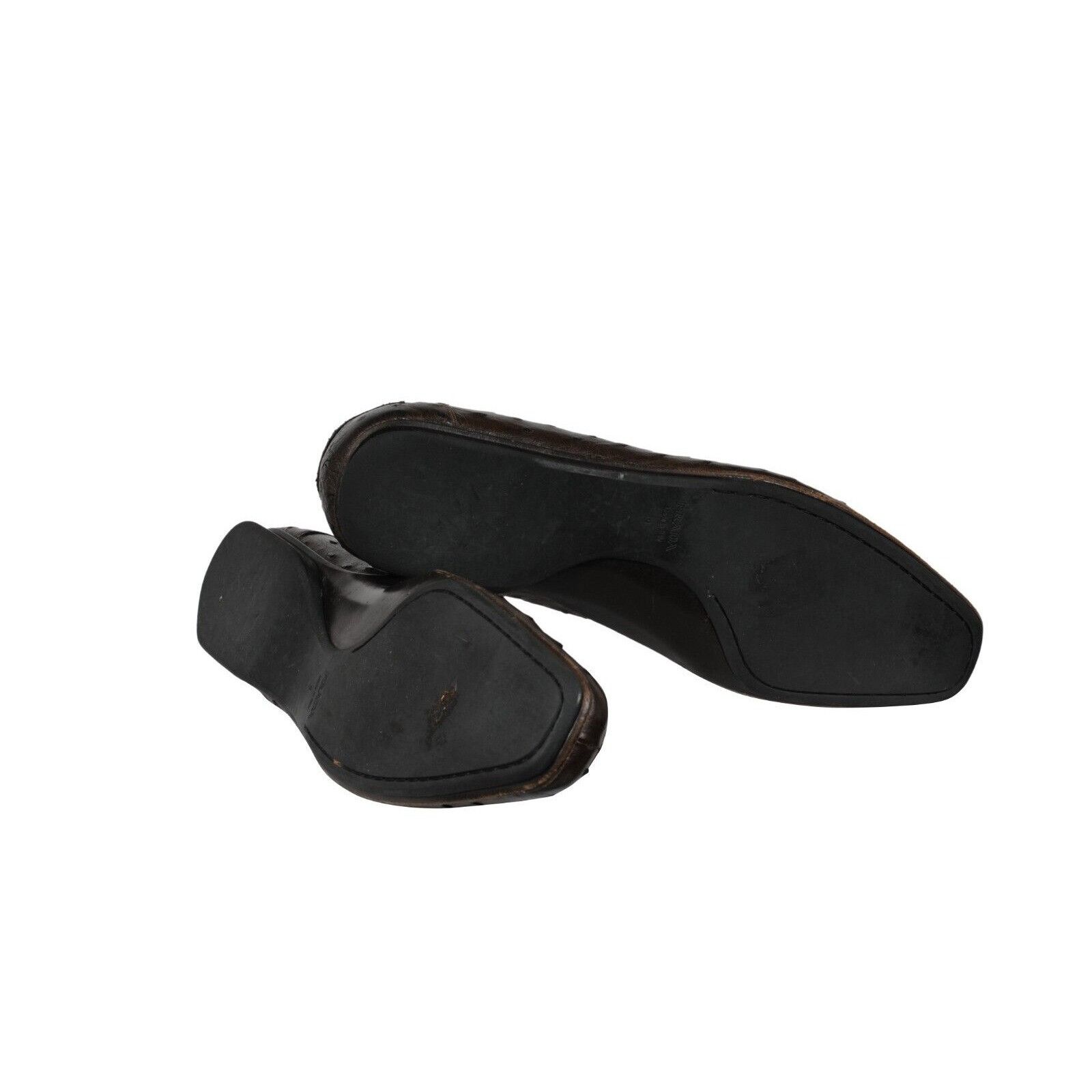 Penny Loafers Brown Ostrtich Leather - 02162