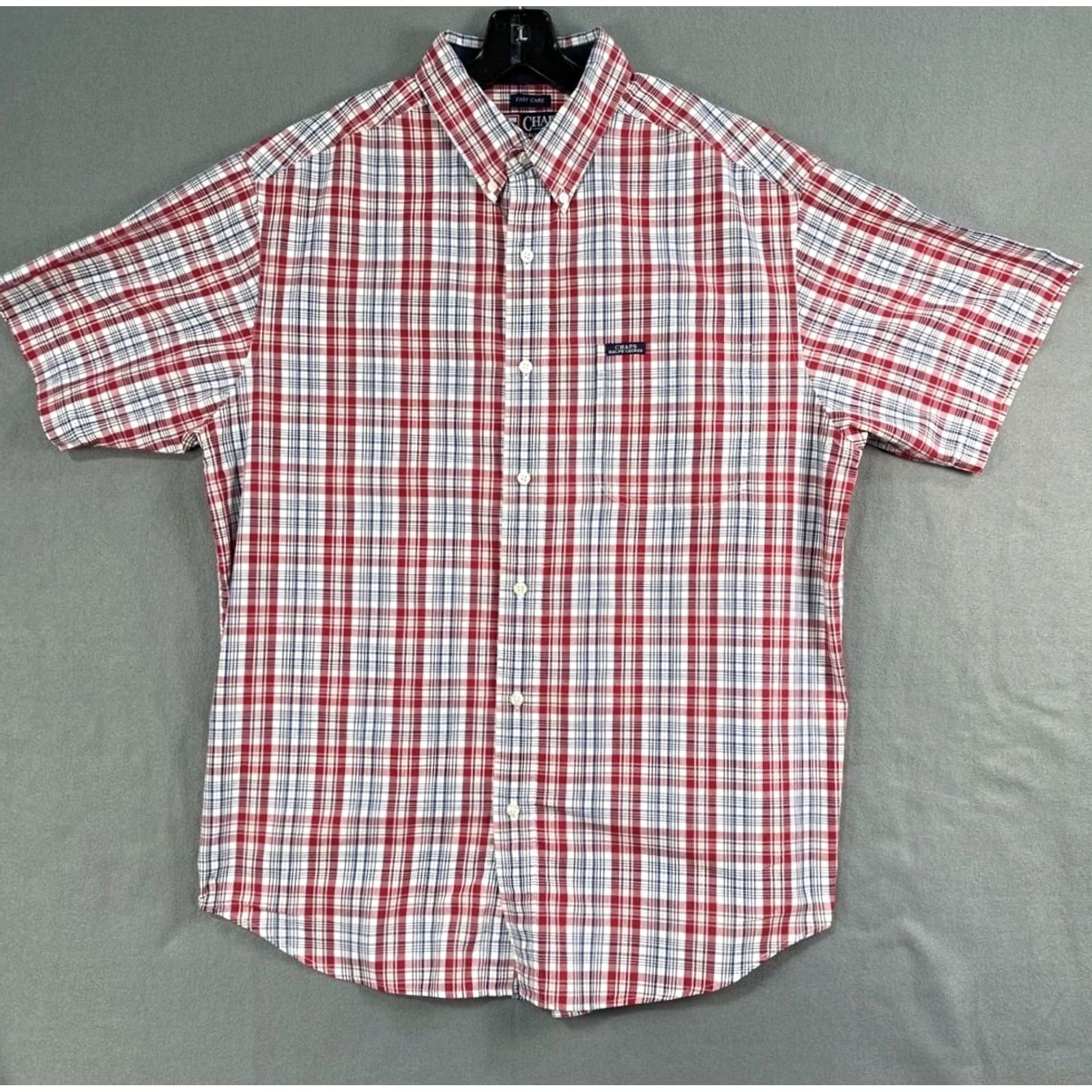 Ralph Lauren VTG Chaps Ralph Lauren Mens Large Red Plaid Button-Up Casual Shirt Size US L / EU 52-54 / 3 - 8 Thumbnail