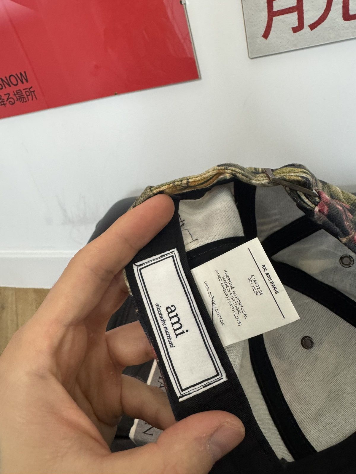 AMI AMI Paris Hat One Size Floar Print Washed Hat Cap Rare Size ONE SIZE - 7 Thumbnail