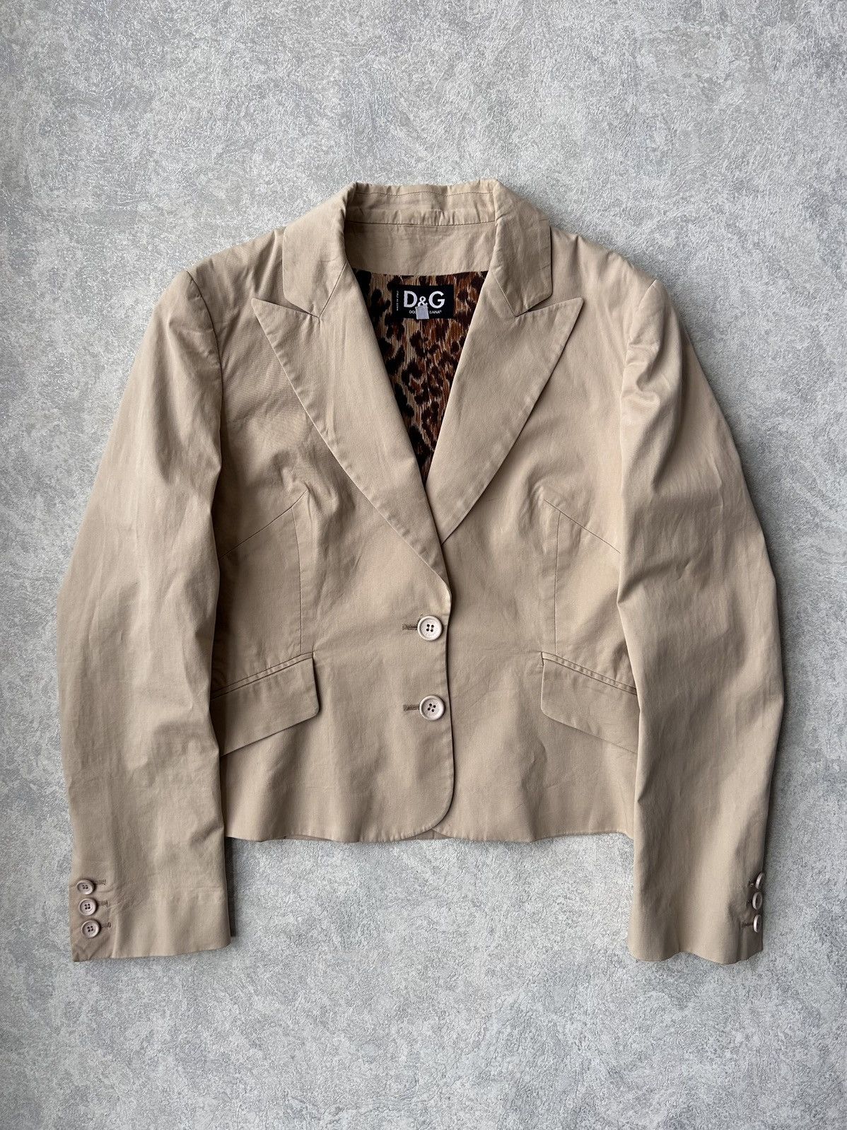 Dolce & Gabbana Dolce Gabbana Leopard Lining Button Blazer Size M / US 6-8 / IT 42-44 - 1 Thumbnail