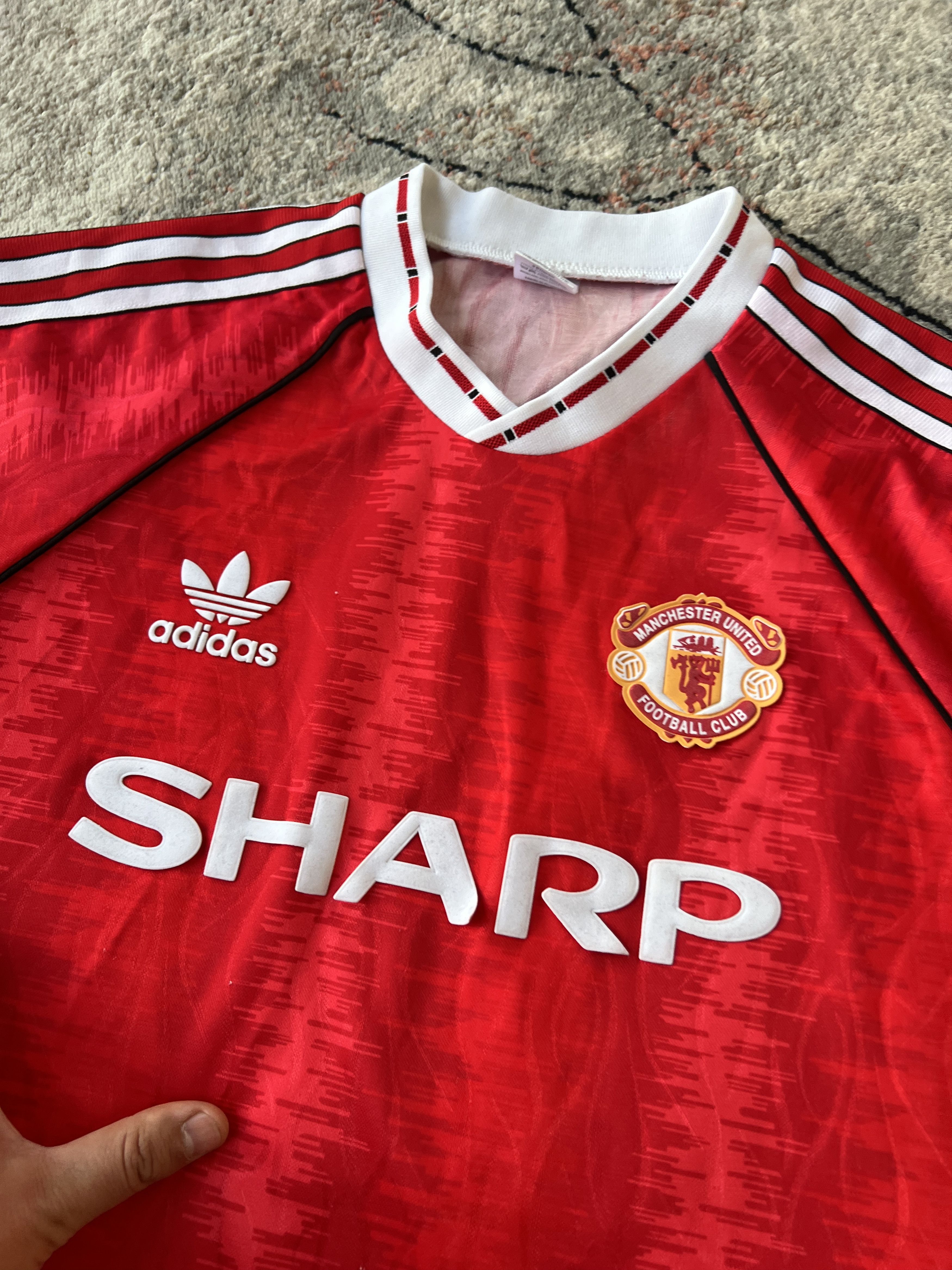 Adidas × Vintage Adidas Manchester United Sharp Vintage Jersey Size US M / EU 48-50 / 2 - 2 Thumbnail