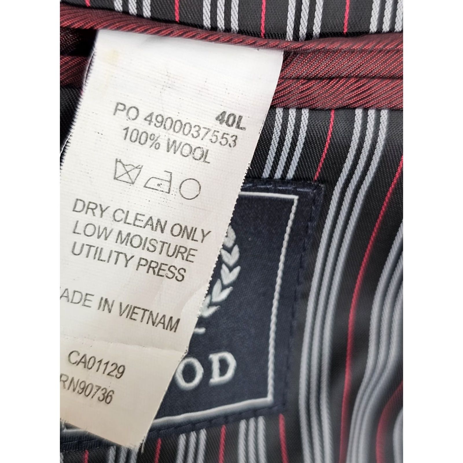 Izod IZOD Birdseye Wool Sport Coat Blazer Men 40L Gray Nailhead Lined Jacket Shirt Size 40R - 4 Thumbnail