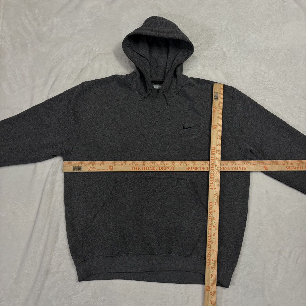 Nike Vintage Nike Hoodie Sweatshirt Charcoal Faded Y2K Swoosh (M) Size US M / EU 48-50 / 2 - 6 Thumbnail
