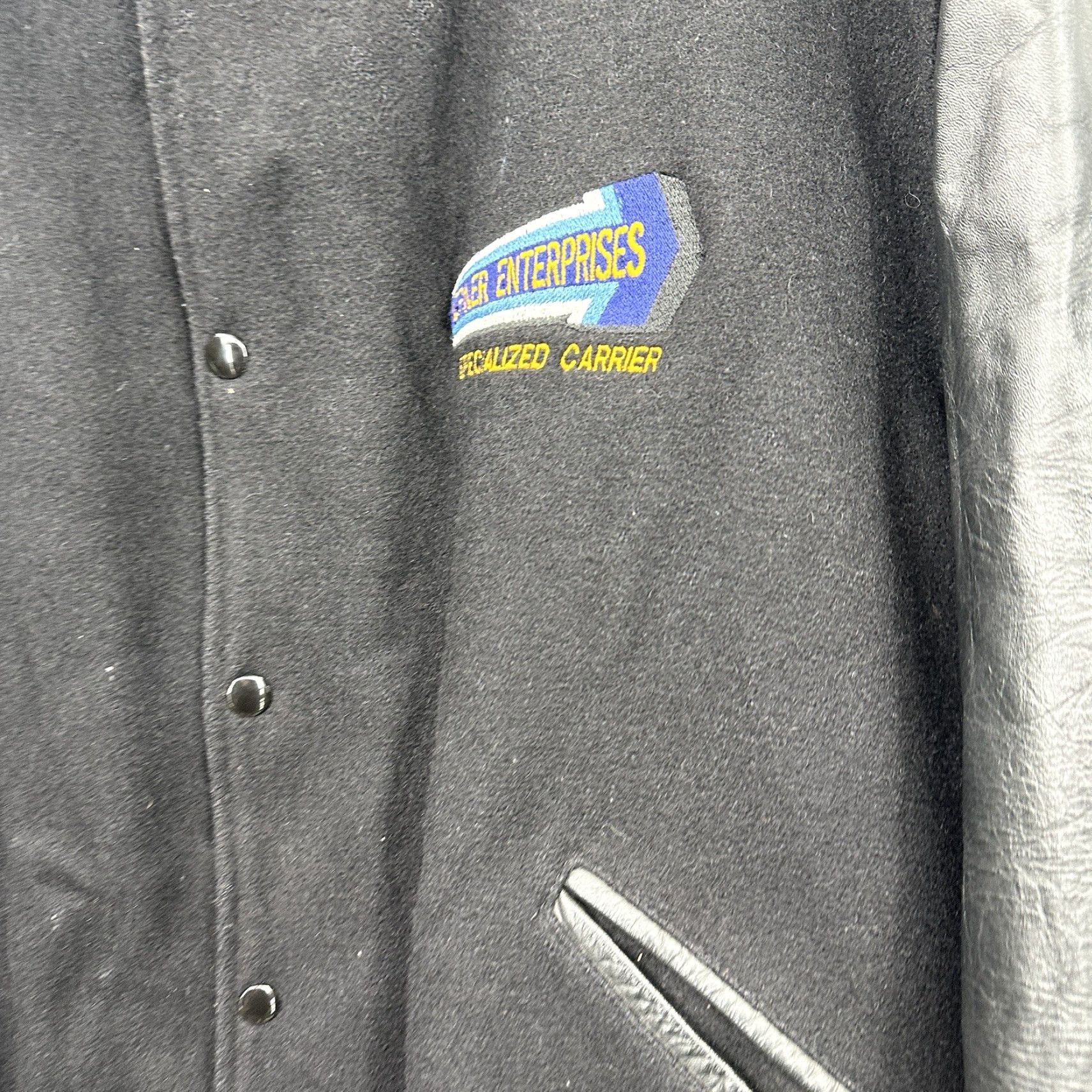 Vintage VINTAGE Butwin Wool Varsity Jacket Trucker XL Black 1970s Rockabilly Mens XL Vintage Wool Coat Size US XL / EU 56 / 4 - 5 Thumbnail