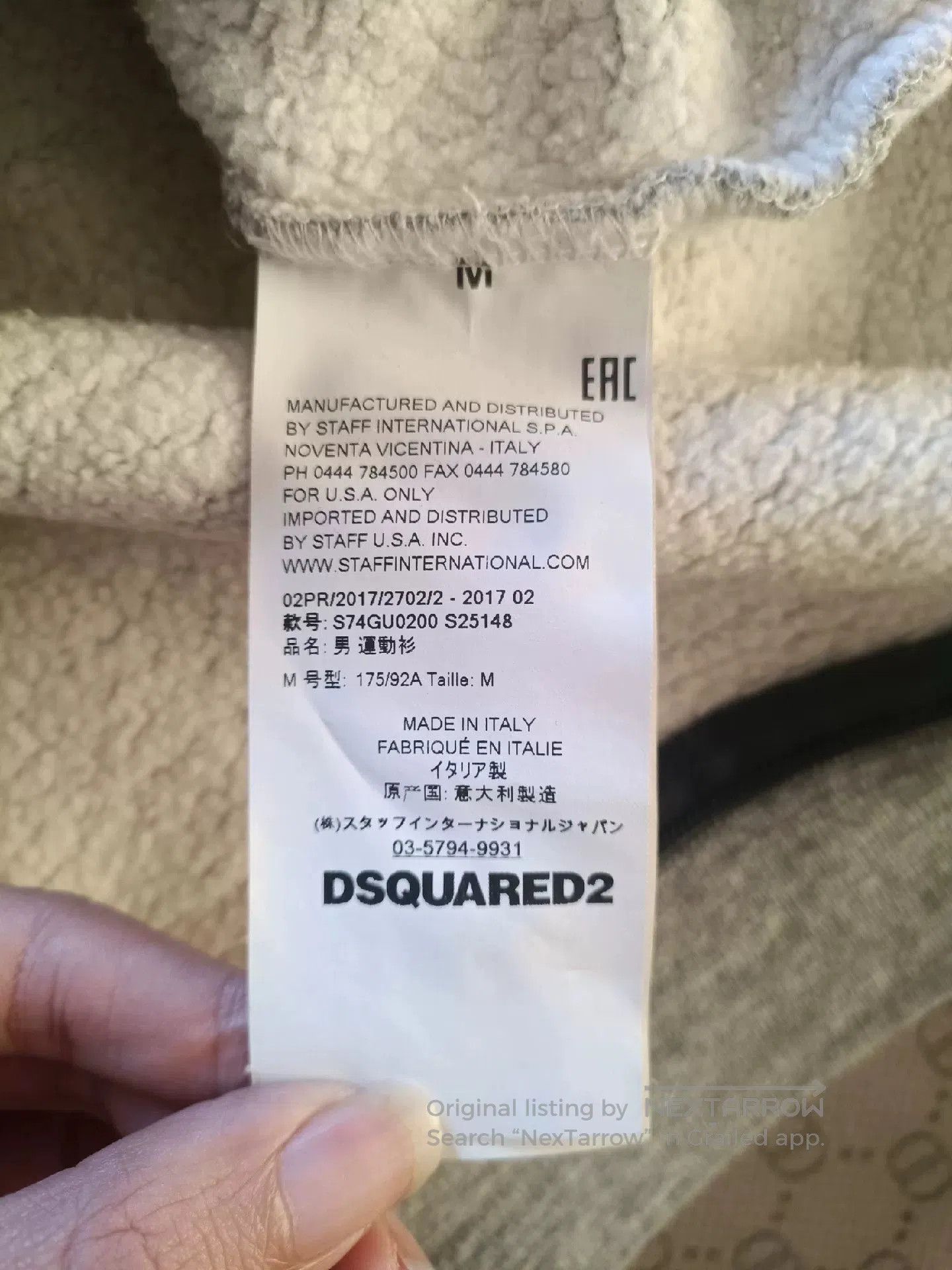 Dsquared2 Dsquared2 Gray Washed Letter Print Sweatshirt. Size US M / EU 48-50 / 2 - 6 Thumbnail