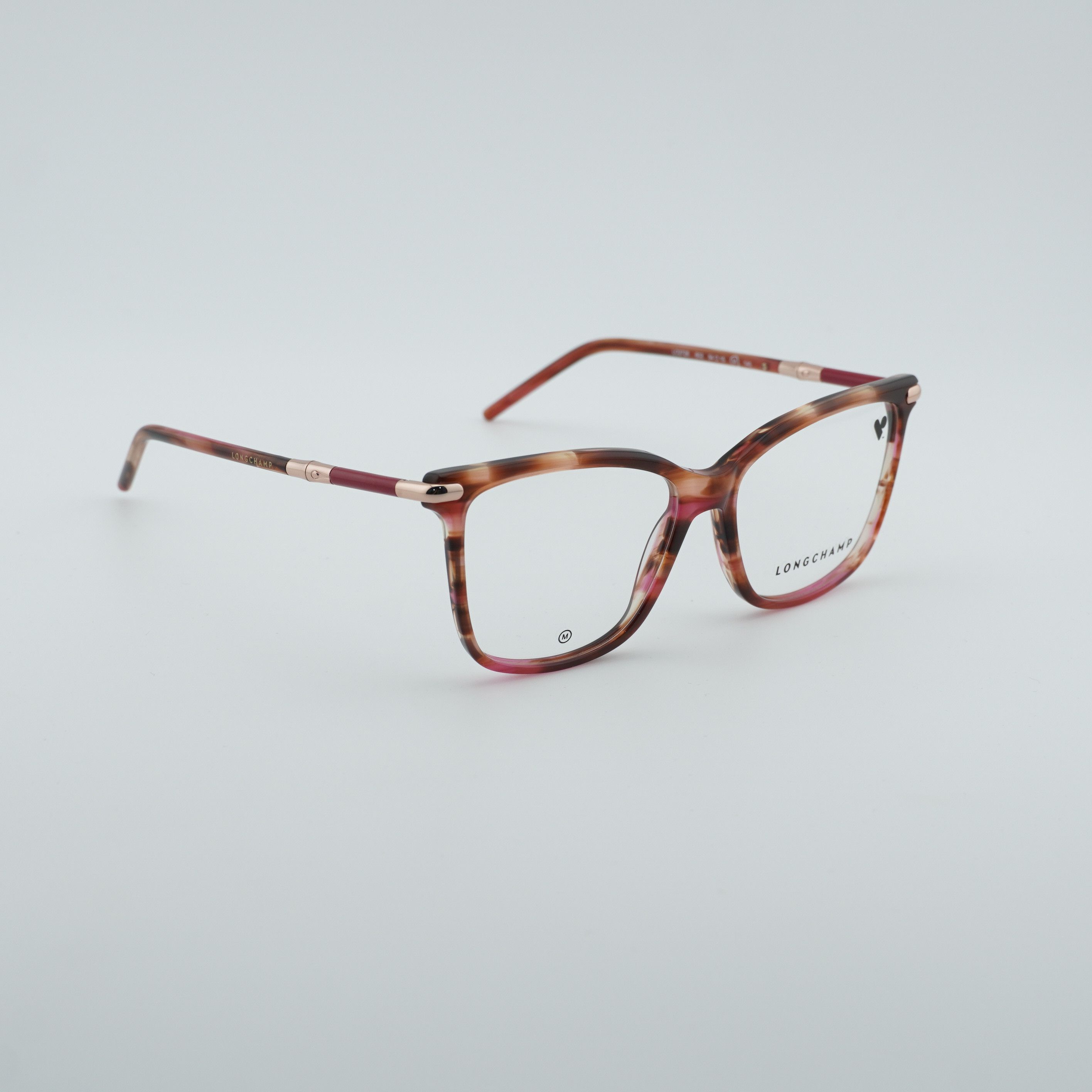 Longchamp Longchamp LO2726 602 Eyeglasses Red Horn 54mm Square Frame Size ONE SIZE - 8 Thumbnail
