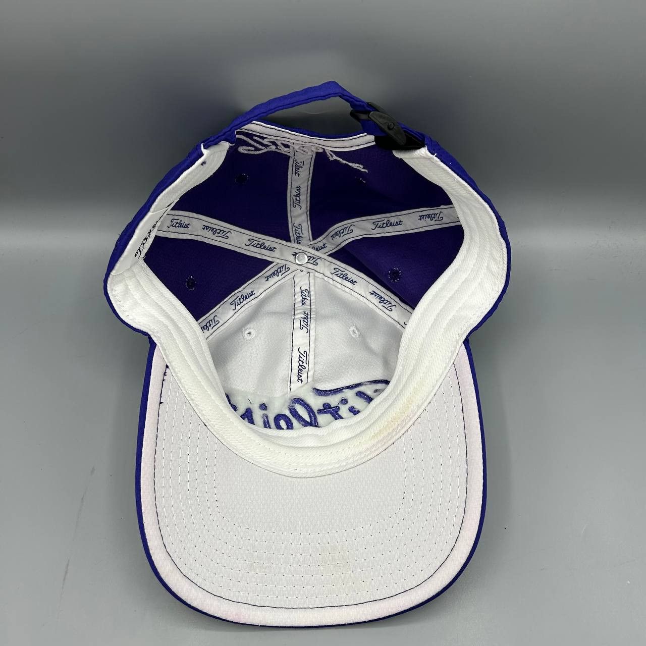 Titleist Titleist Golf Hat Men White Blue Embroidered Strap Back Cap Size ONE SIZE - 2 Thumbnail
