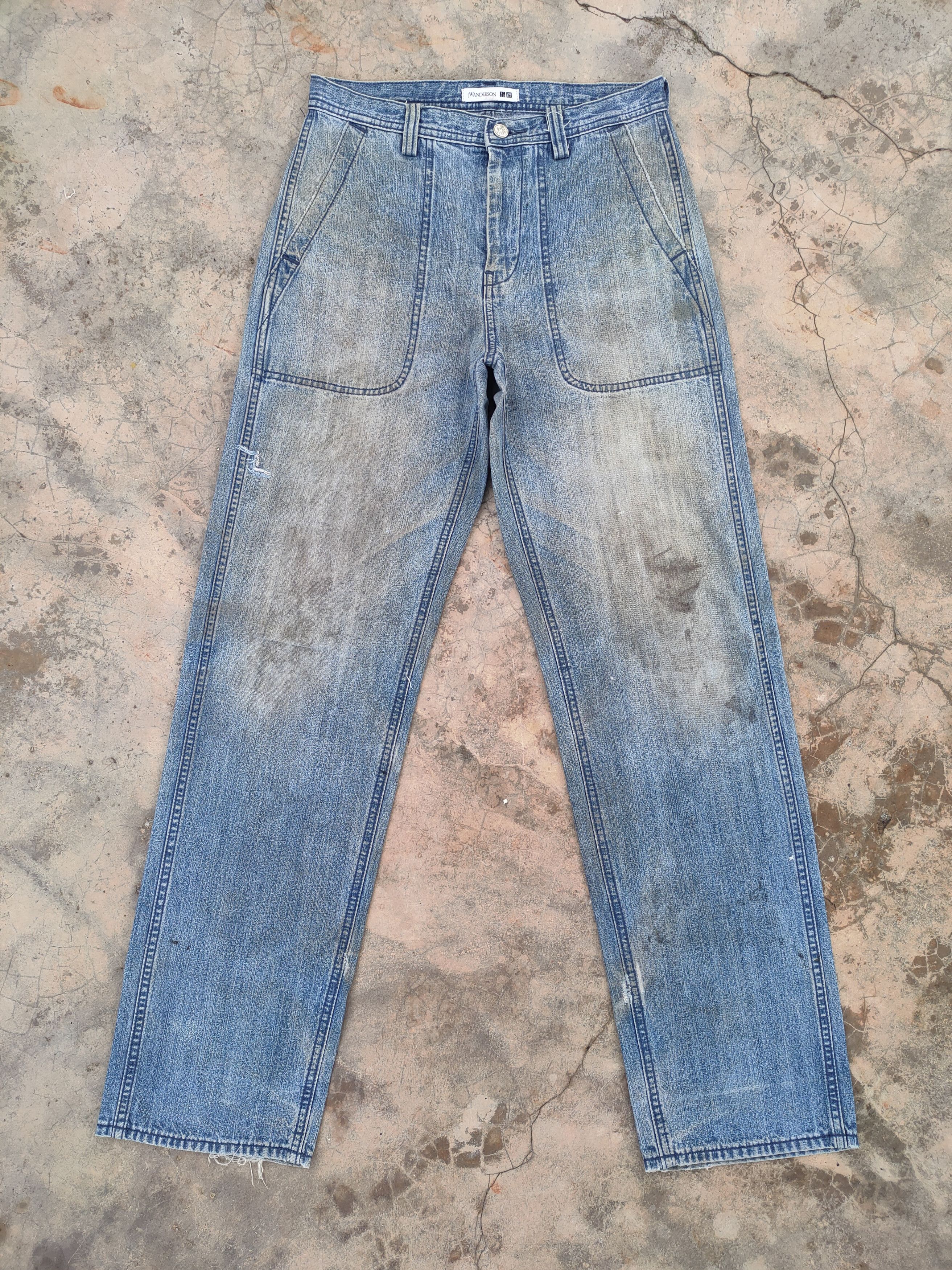 JW Anderson × Uniqlo Vintage jw Anderson x Uniqlo faded rusty dirty jeans denim Size US 30 / EU 46 - 2 Thumbnail