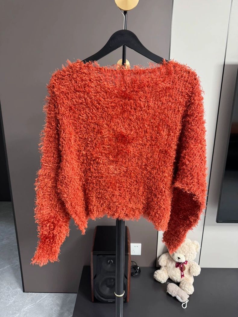 Issey Miyake Issey Miyake size:2 A long-sleeved reddish-brown knitted s Size S / US 4 / IT 40 - 3 Thumbnail