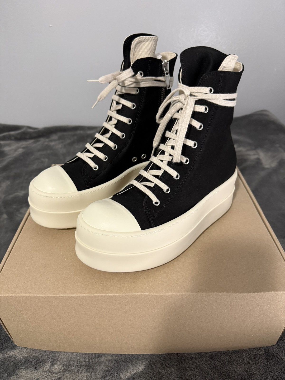 RICK OWENS DRKSHDW 24SS ドレス-ロング ホワイト系 Rick Owens Drkshdw Rick Owens Drkshdw White Double Bumper