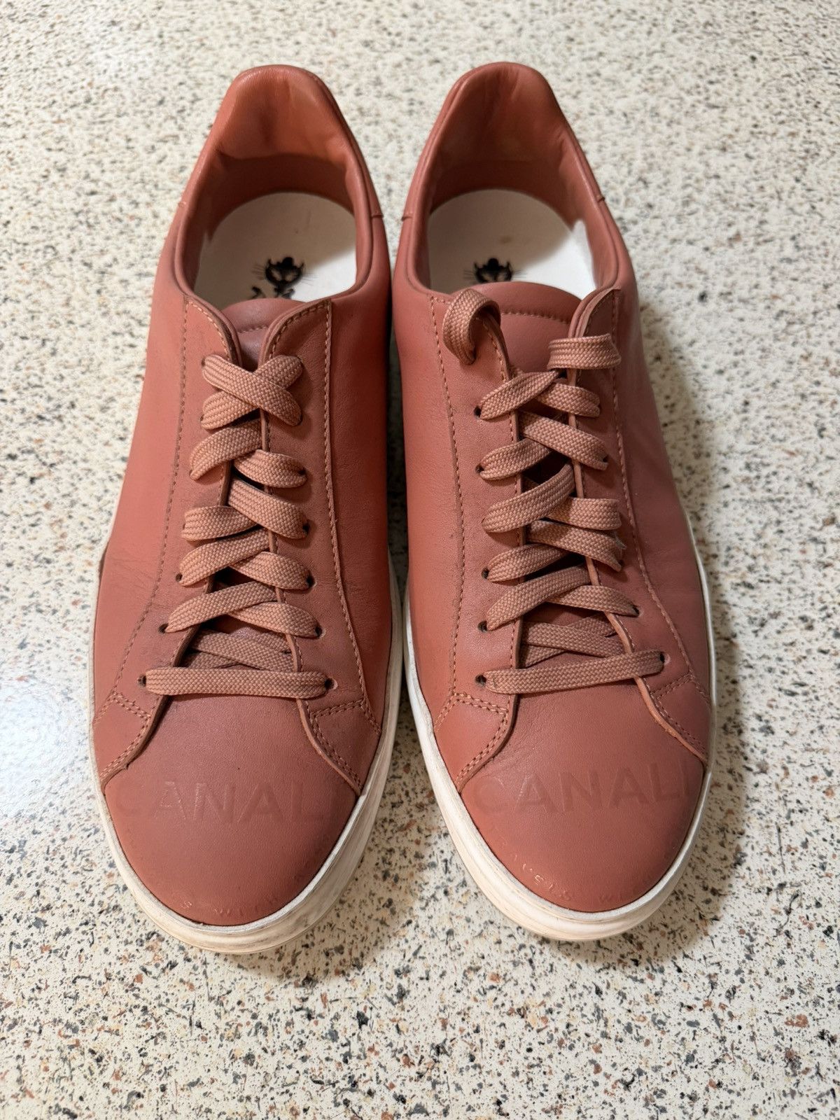 Canali 8on8 Pink Low Top Sneakers Size US 10 / EU 43 - 1 Thumbnail