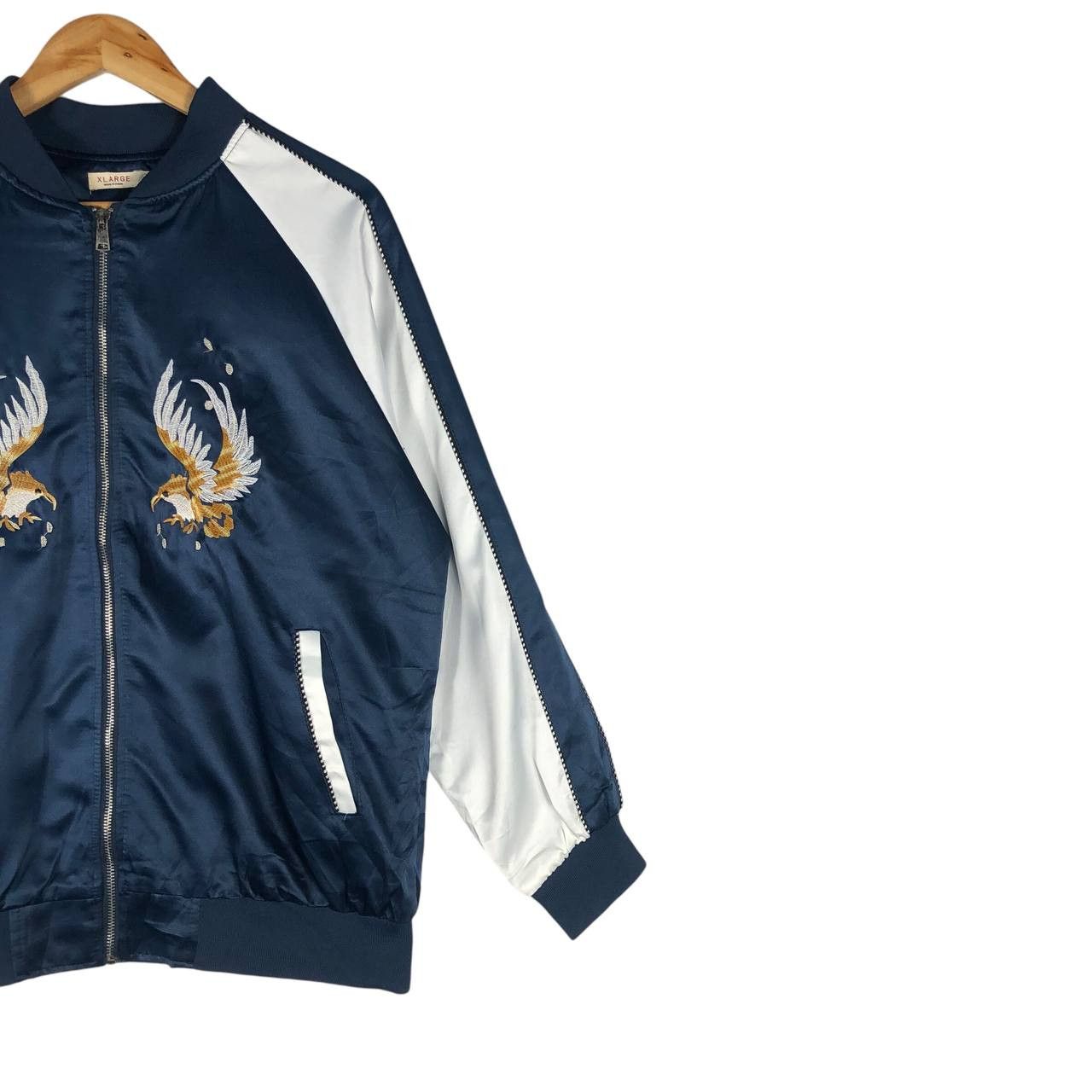 Vintage X Large Satin Blue Jacket
