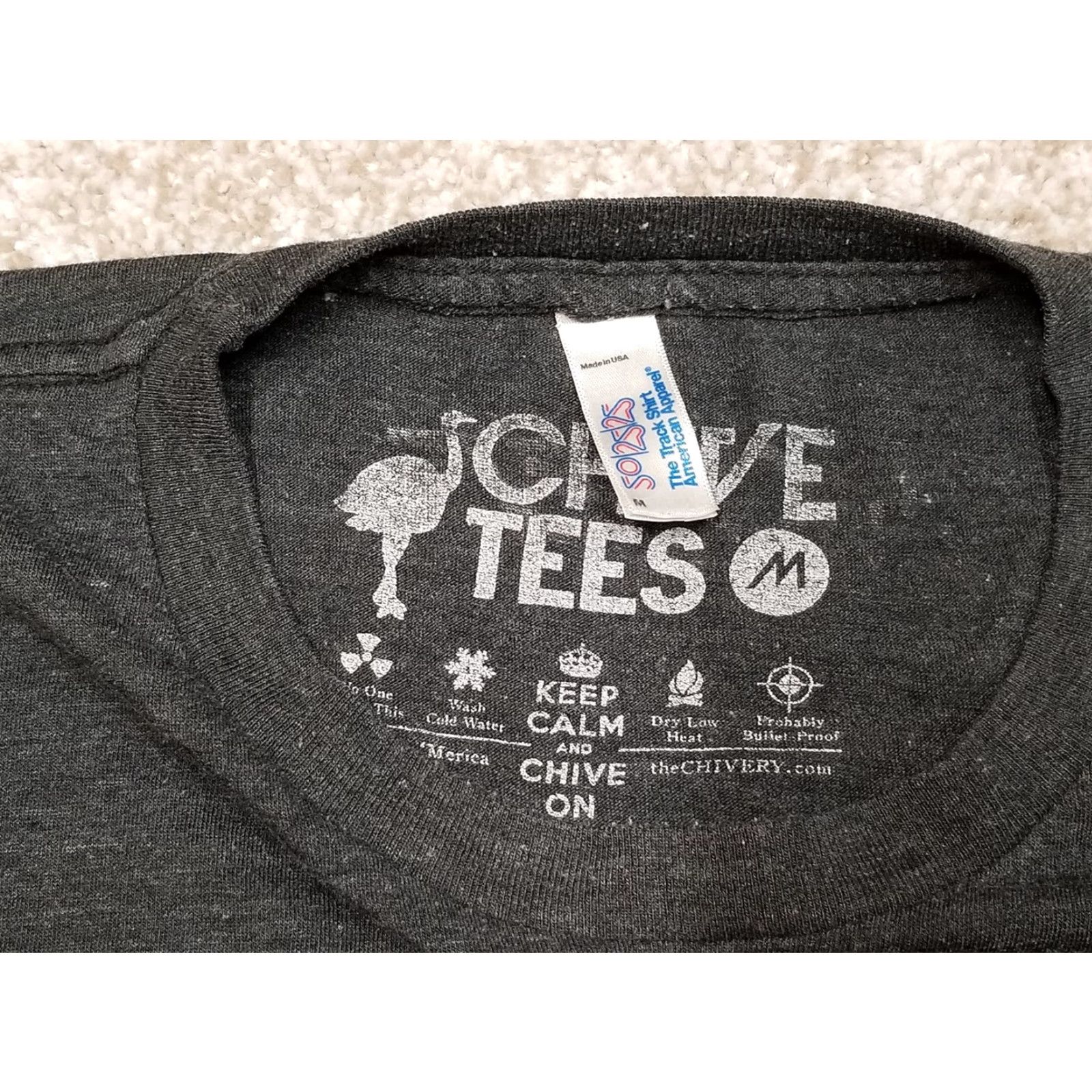 Vintage Chive TEES D.A.R. to Resist Boredom Shirt Adult Medium Charcoal Short Sleeve USA Size US M / EU 48-50 / 2 - 3 Thumbnail