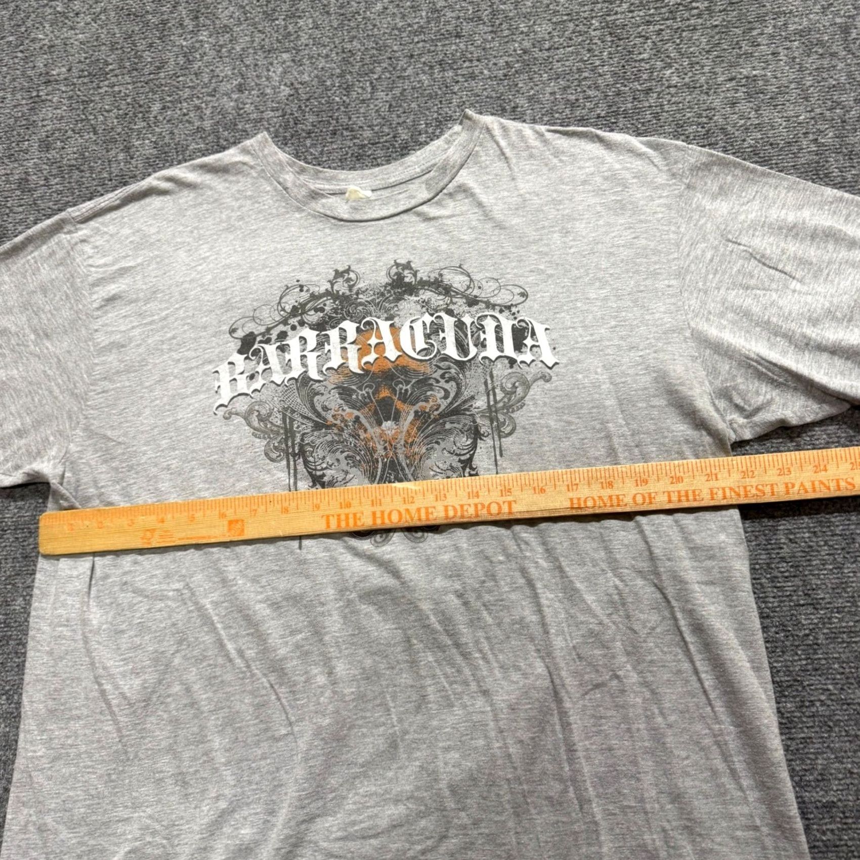 Barracuda VINTAGE Barracuda T-shirt Men XL Gray Y2K Grunge Skull Skater Faded Size US XL / EU 56 / 4 - 5 Thumbnail