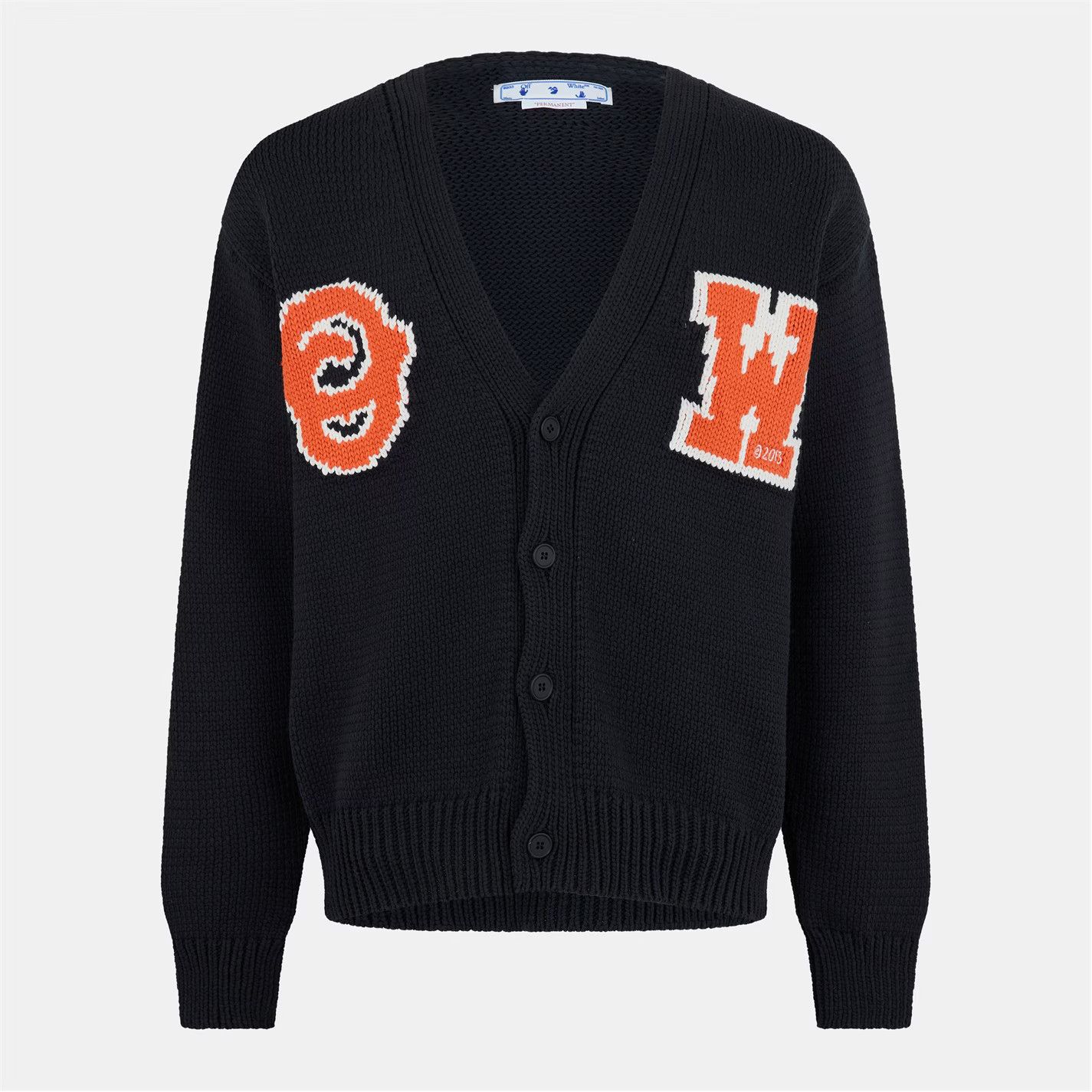 Off-White o1g2r1mq0326 Knit Textured Cardigan in Black Size US S / EU 44-46 / 1 - 1 Thumbnail