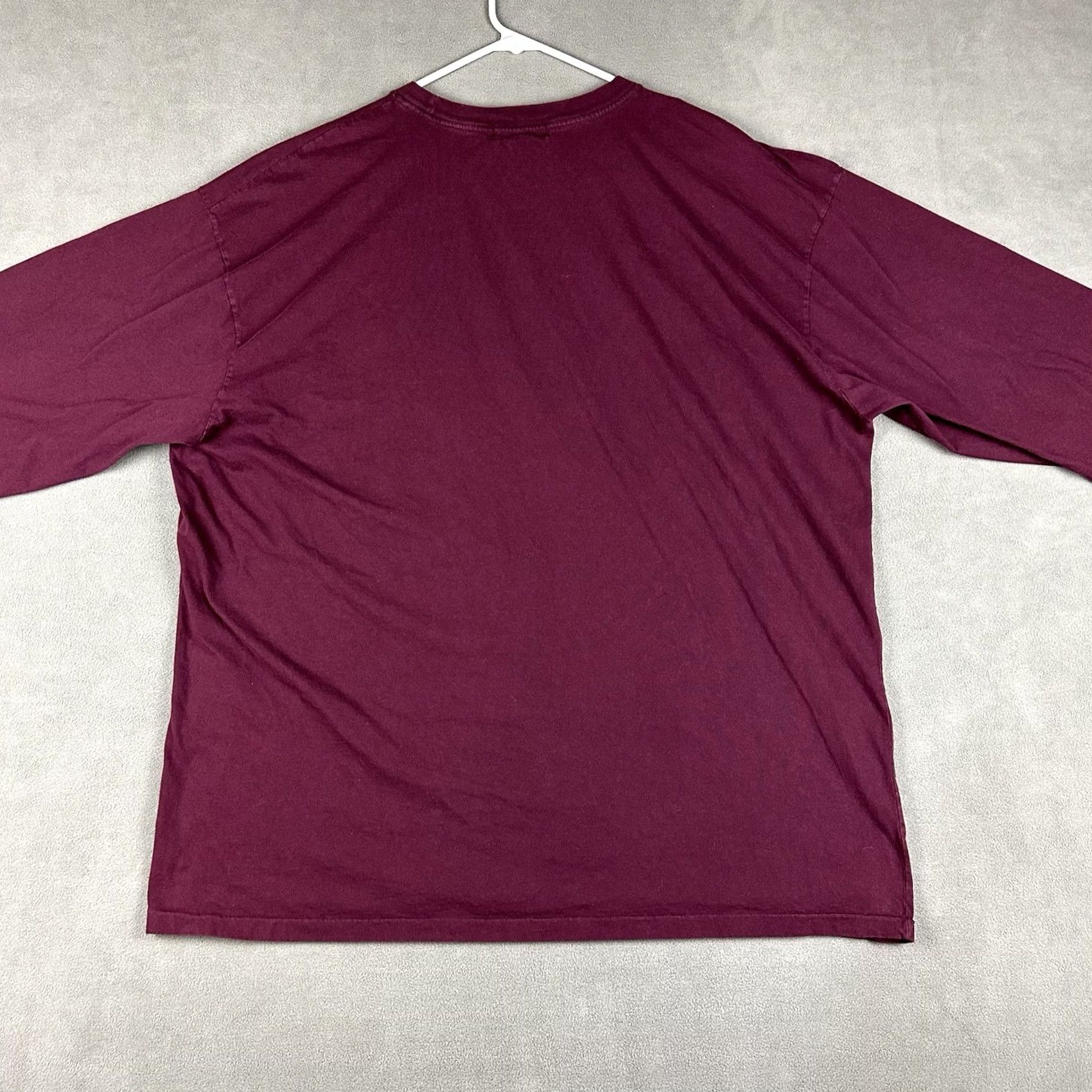 Polo Ralph Lauren Polo Ralph Lauren Shirt Mens 2XB BIG Maroon Red Long Sleeve Pocket Tee EUC Size US XXL / EU 58 / 5 - 2 Thumbnail