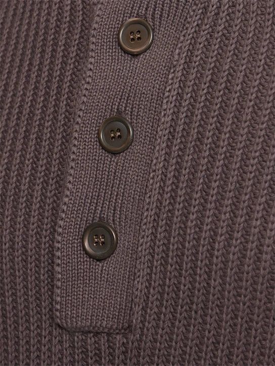 Our Legacy o1lsvrm0425 Navigator Cotton Knit Polo in Brown Size US XL / EU 56 / 4 - 5 Thumbnail